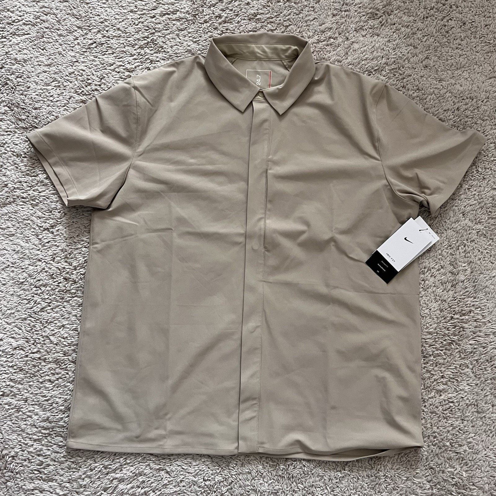 Nike Nike 24.7 Perfect Stretch Dri-Fit Snap Button Shirt Medium Size US M / EU 48-50 / 2 - 6 Thumbnail