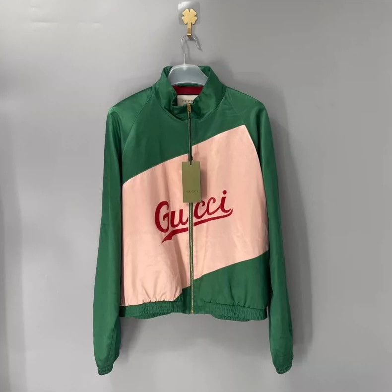 Gucci Gucci Letter Logo Print Color Block Stand-up Collar Jacket Size US L / EU 52-54 / 3 - 1 Thumbnail