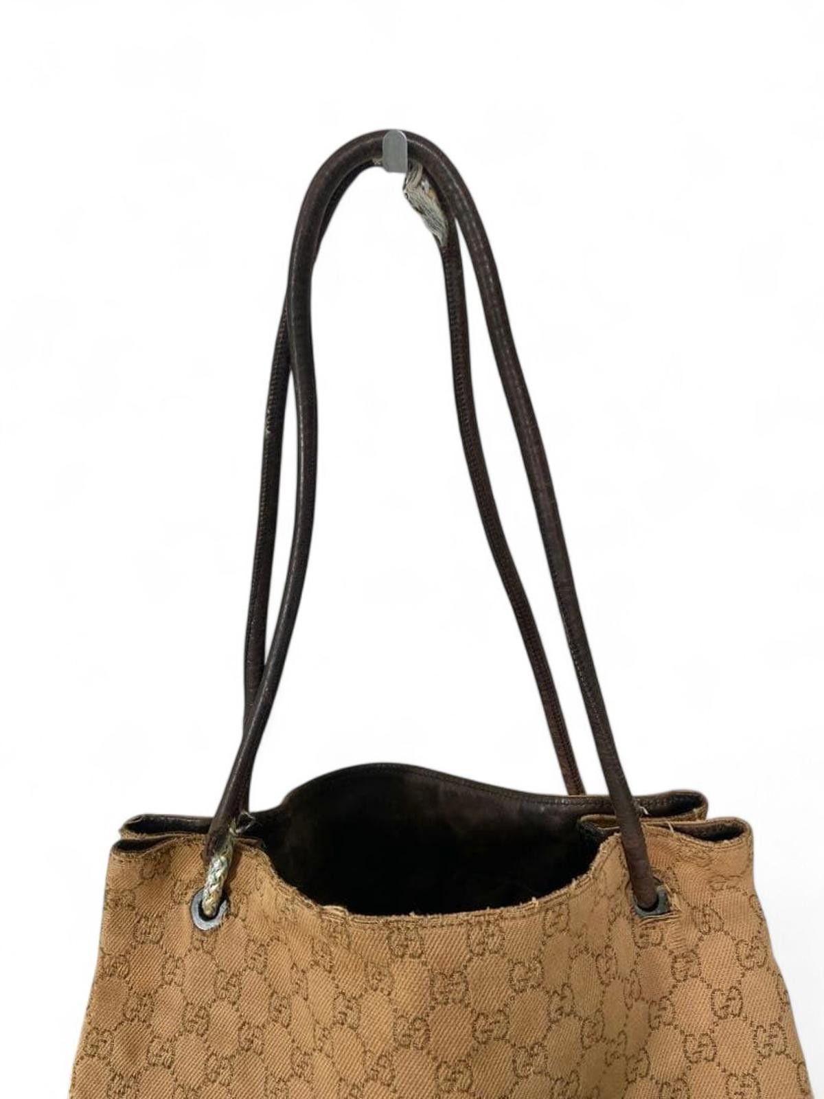 Gucci Gucci - Beige Monogram Canvas Shoulder Bag Size ONE SIZE - 9 Thumbnail