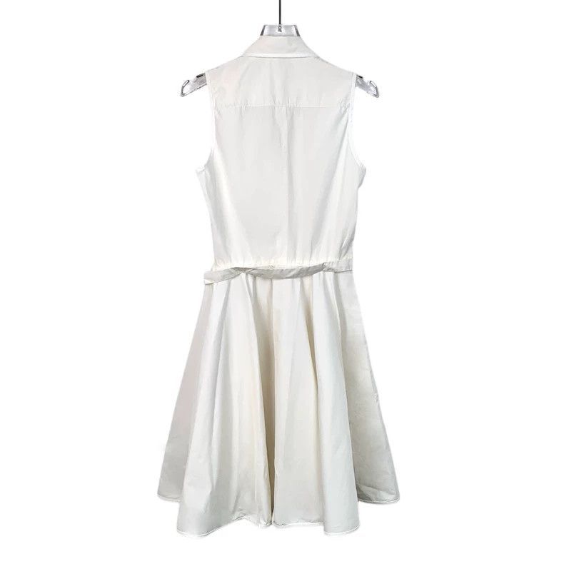Louis Vuitton Louis Vuitton Sleeveless dress in off-white cotton with me Size XS / US 0-2 / IT 36-38 - 2 Thumbnail