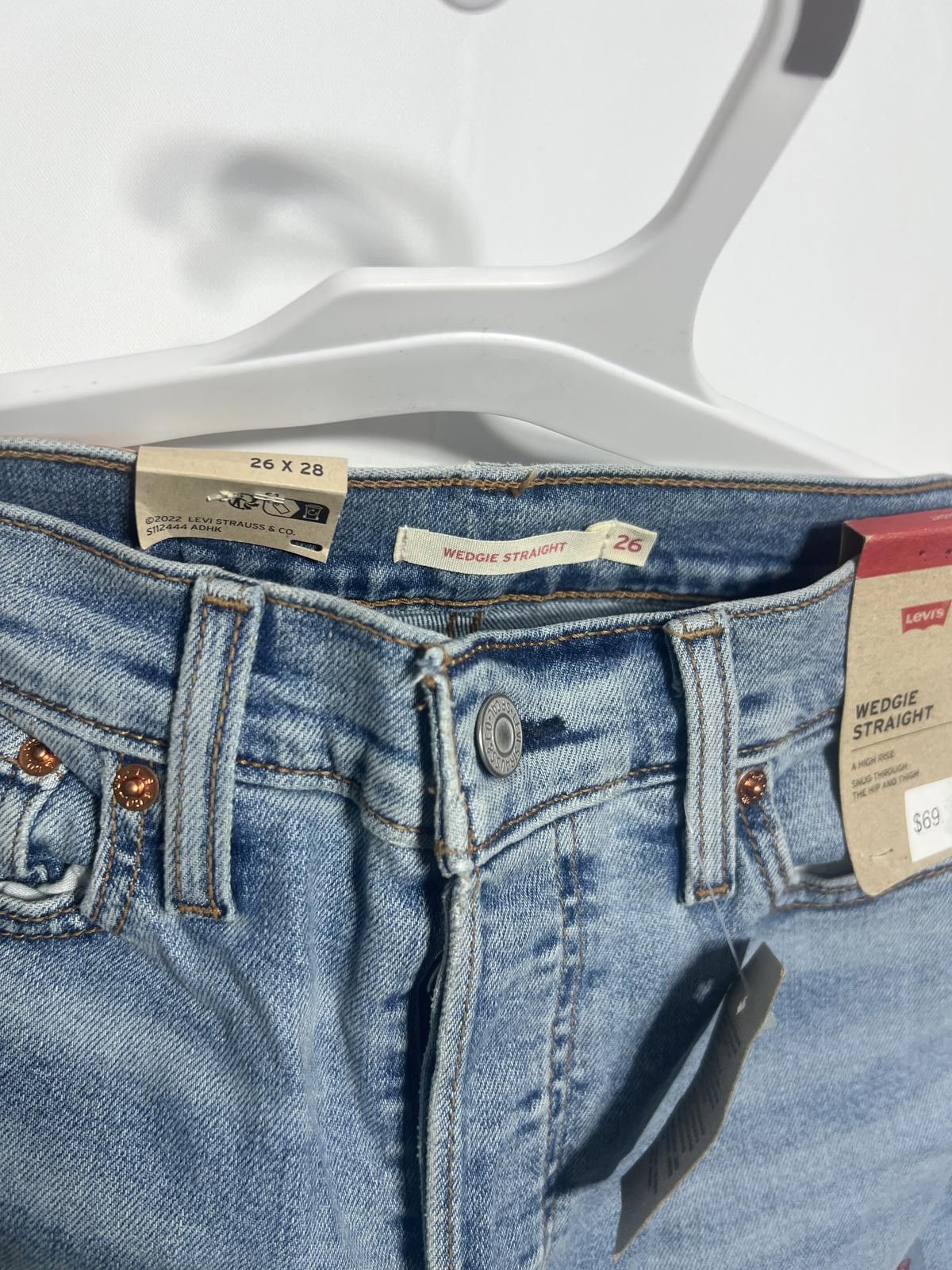 Levi's Levi's Wedgie Straight Light Blue Denim Jeans Size 26 Size 26" / US 2 / IT 38 - 4 Thumbnail