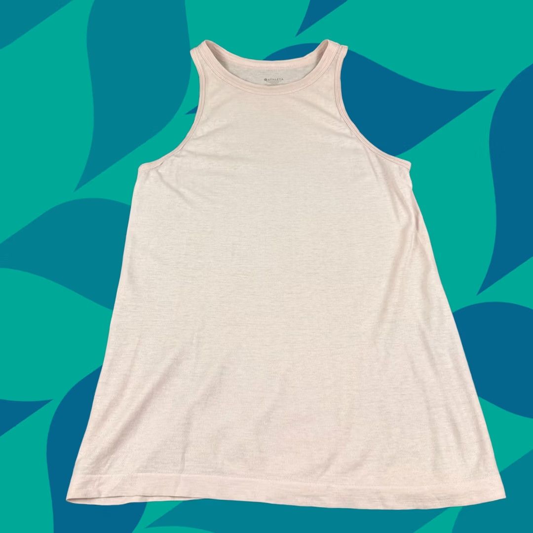Athleta Athleta Tank Top Cotton Light Pink Womens S Tank Regular Sleeveless Size S / US 4 / IT 40 - 1 Thumbnail