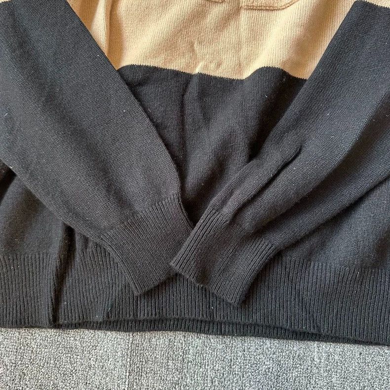 Givenchy Givenchy Black and Brown Pure Cashmere Sweater Embossed Fo Size US L / EU 52-54 / 3 - 4 Thumbnail