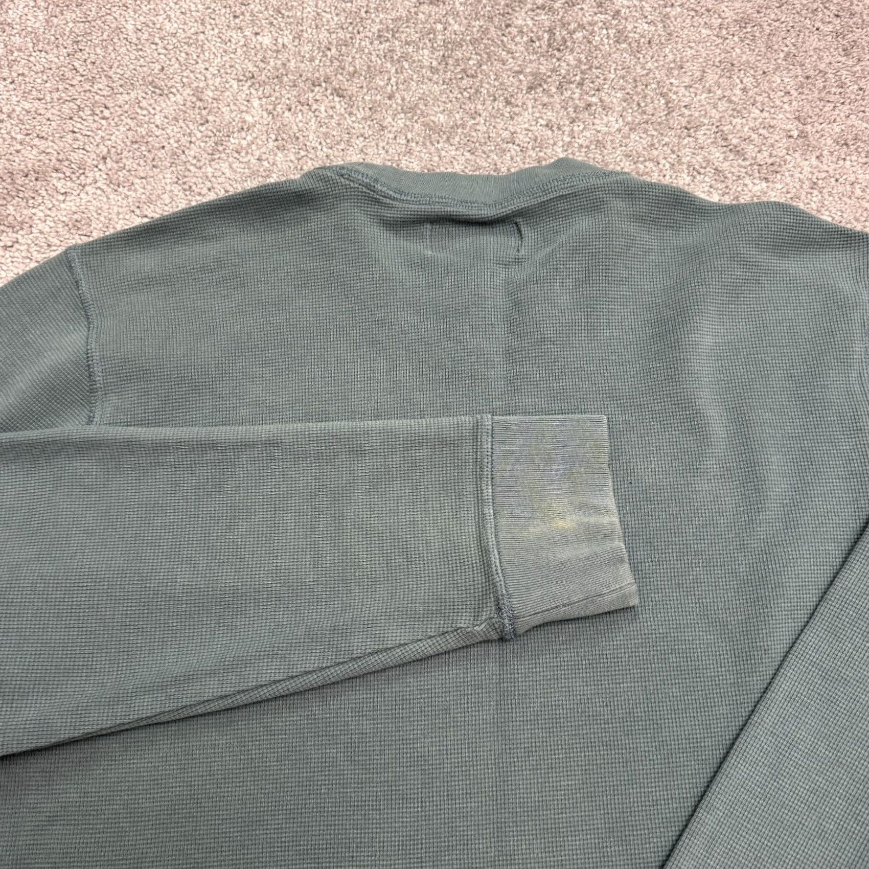 Bonobos Bonobos Green Cotton Crew Tee Long Sleeve Shirt Mens Large Waffle Knit Thermal Regular Fit Vintage No Size US L / EU 52-54 / 3 - 3 Thumbnail