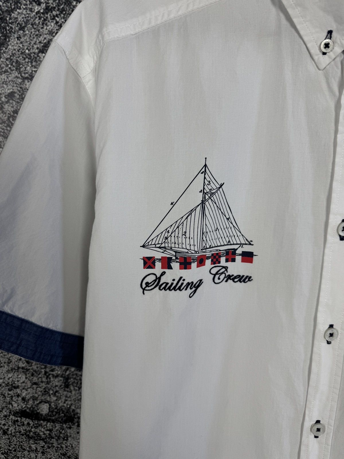 Carlo Colucci Carlo Colucci Short Sleeve Shirt Button Up Sailing Crew XL Size US XL / EU 56 / 4 - 7 Thumbnail