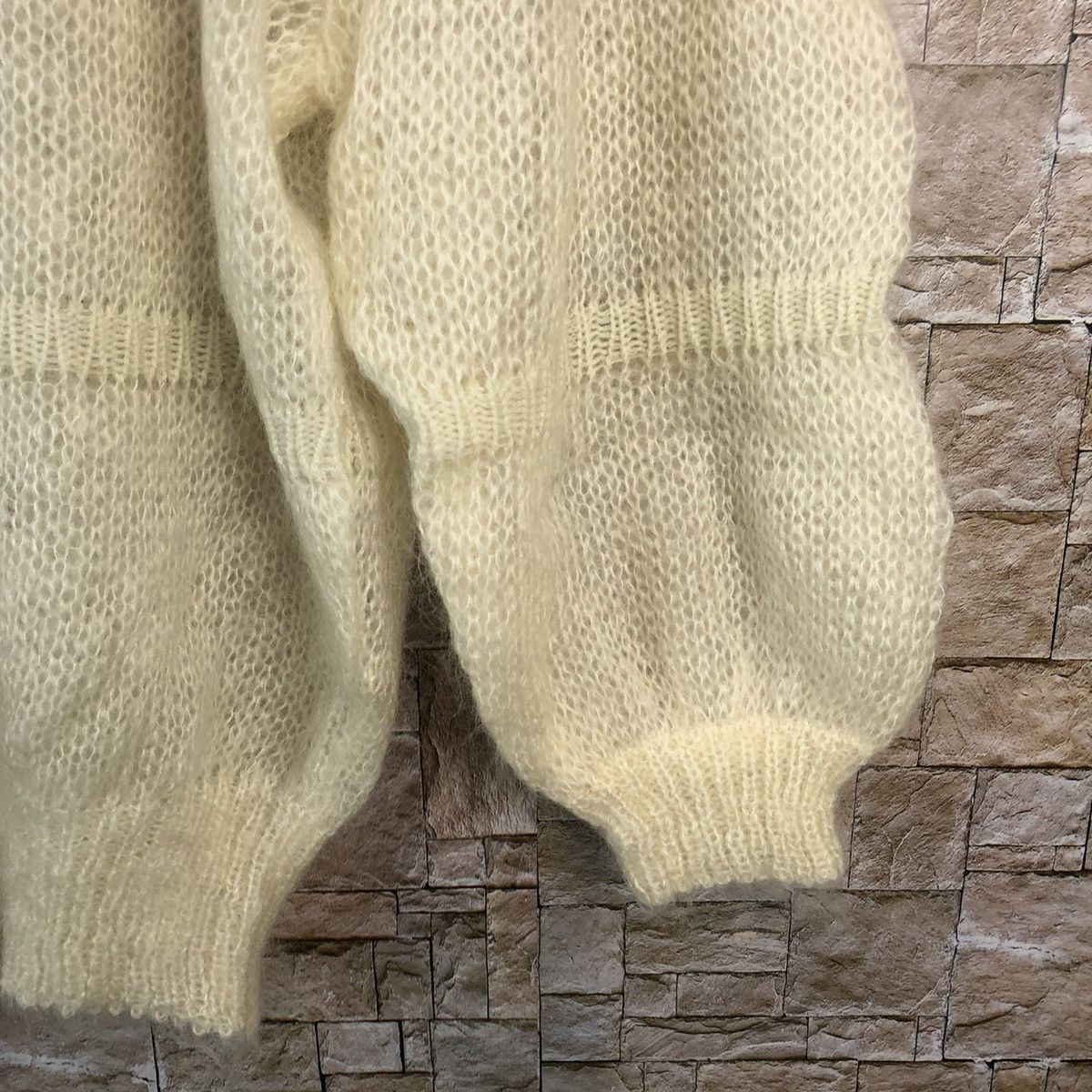 Homespun Knitwear Paimpol France White mohair fur Knitwear vintage #A939 Size M / US 6-8 / IT 42-44 - 8 Thumbnail
