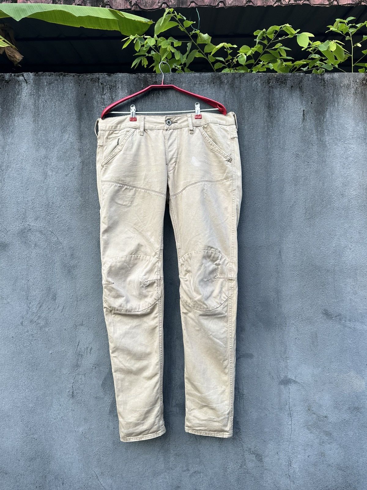 G-Star 👹Vintage G-Star Raw THRASHED Straight Cut Jeans Size US 34 / EU 50 - 6 Thumbnail