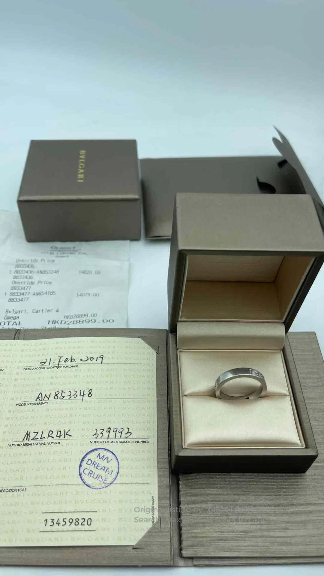 Bvlgari BVLGARI BVLGARI Platinum Single Diamond Ring. Size ONE SIZE - 1 Thumbnail
