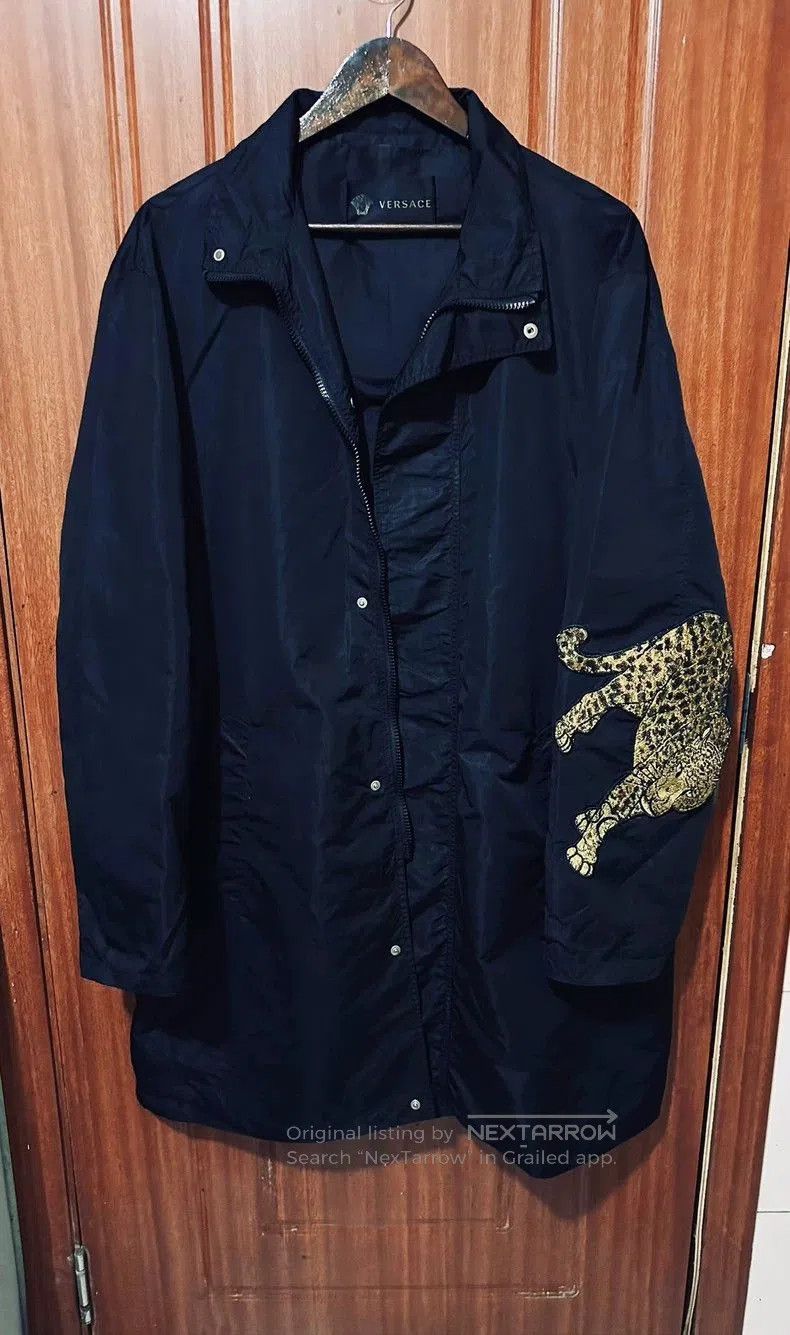 Versace Versace Egyptian Leopard Embroidered Trench Coat. Size US XL / EU 56 / 4 - 1 Thumbnail