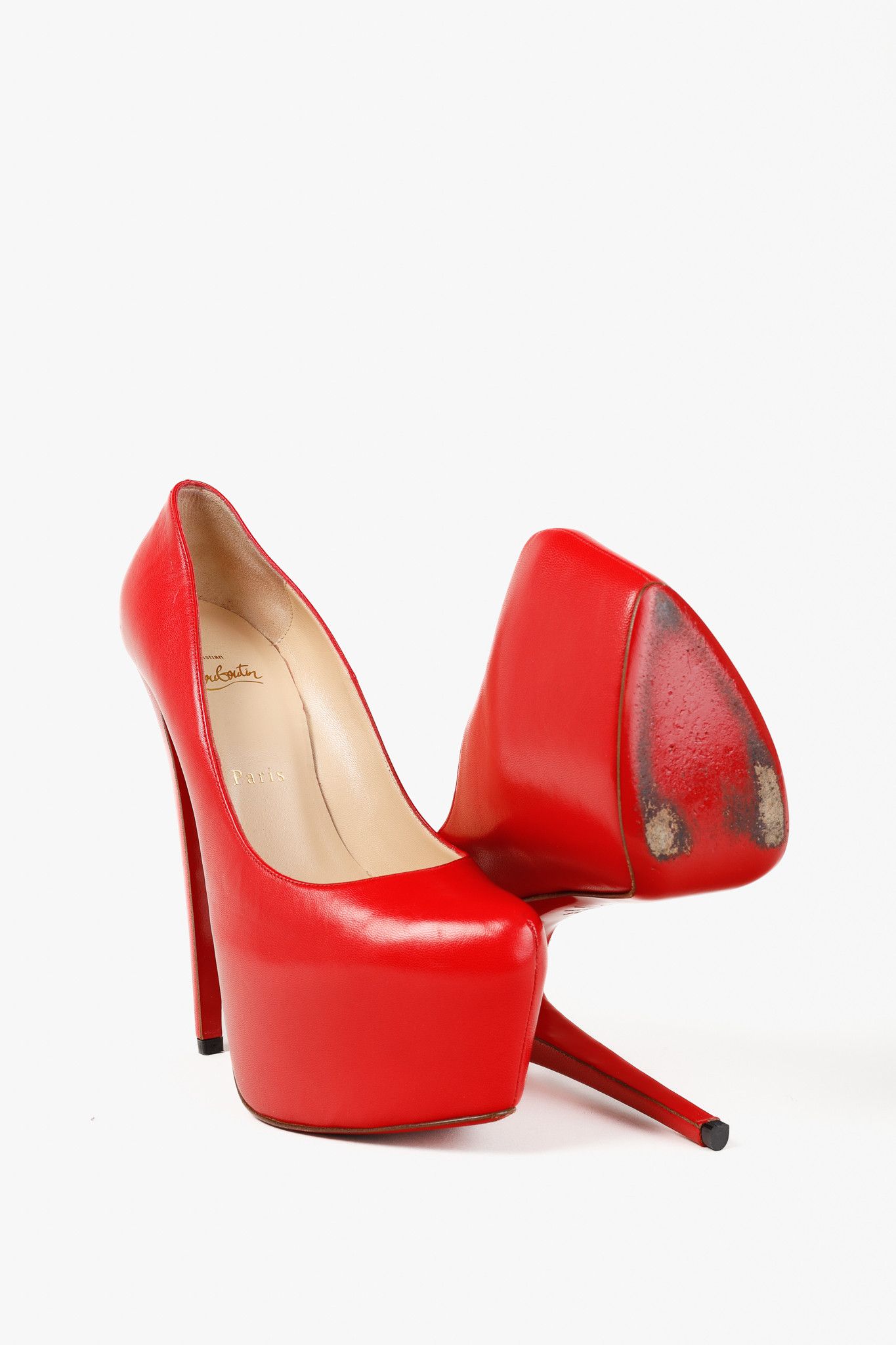 Christian Louboutin Christian Louboutin Daffodile 160 Kid-Leather Platform Pumps Size US 8.5 / IT 38.5 - 4 Thumbnail