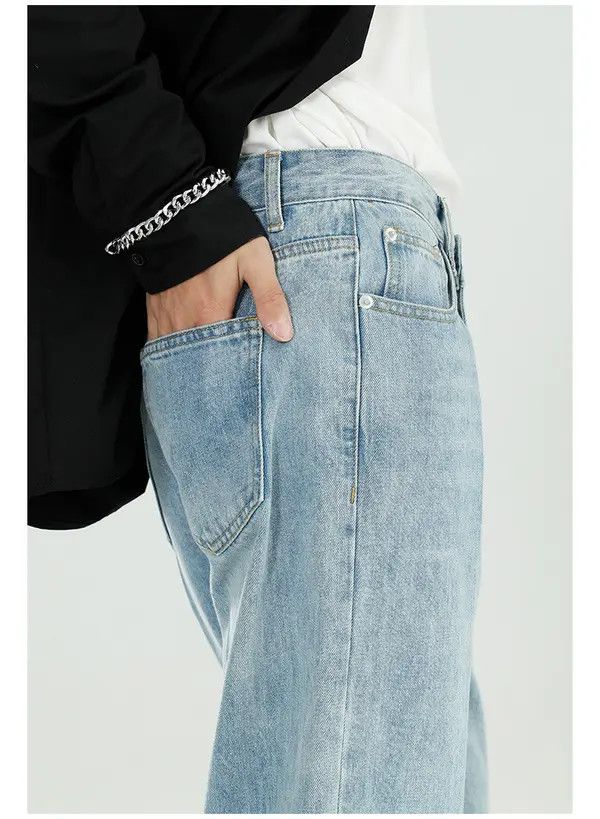 VIBE Casual light blue versatile straight jeans Size US 32 / EU 48 - 4 Thumbnail