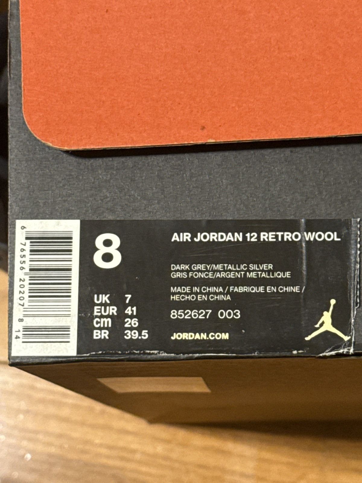 Nike Air Jordan 12 RETRO WOOL Size US 8 / EU 41 - 7 Thumbnail