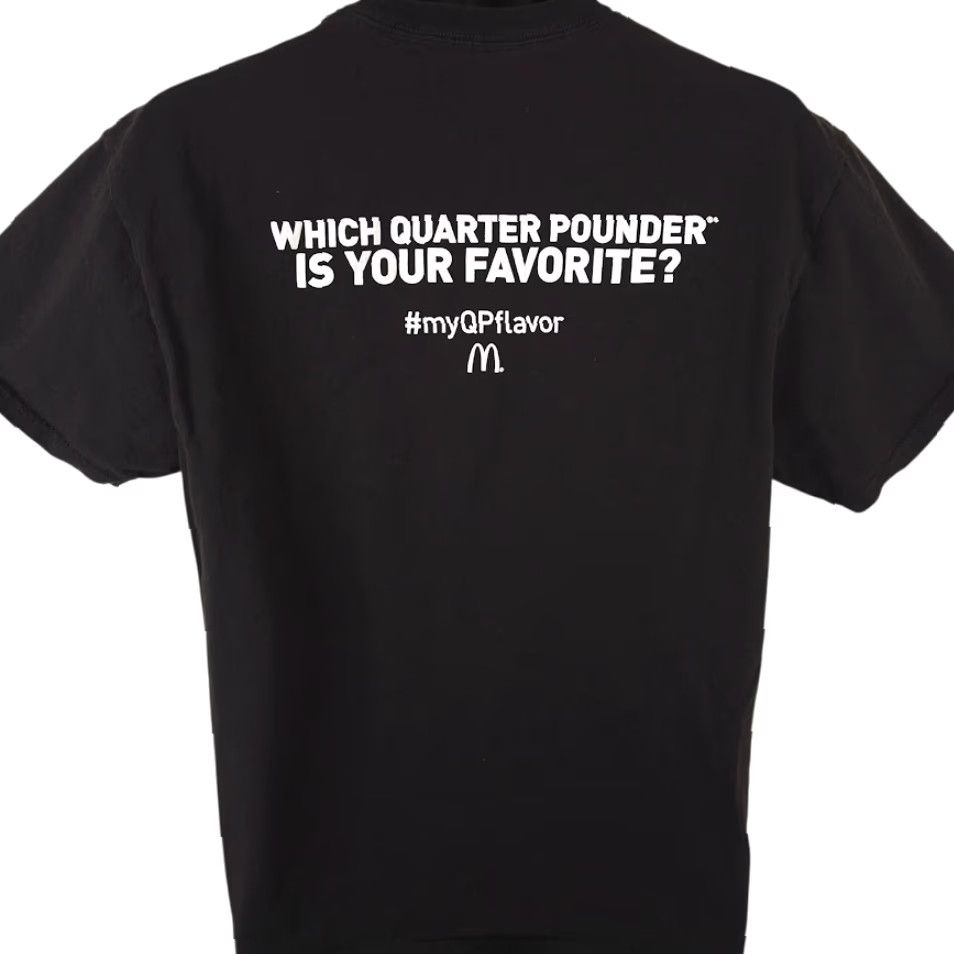 Vintage McDonalds Quarter Pounder T Shirt Mens Large Black Cheeseburger Snack Tee shirt Mens Large Black McDonalds T-Shirt Size US L / EU 52-54 / 3 - 4 Thumbnail