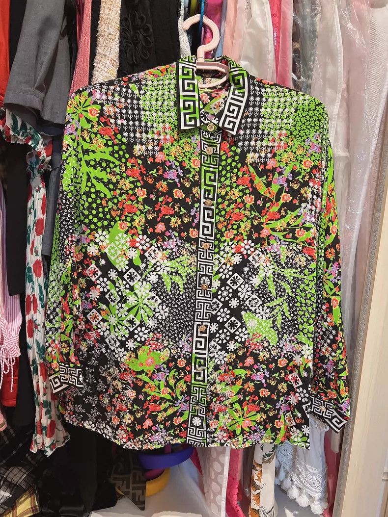 Versace Versace Silk floral shirt Size US M / EU 48-50 / 2 - 2 Thumbnail