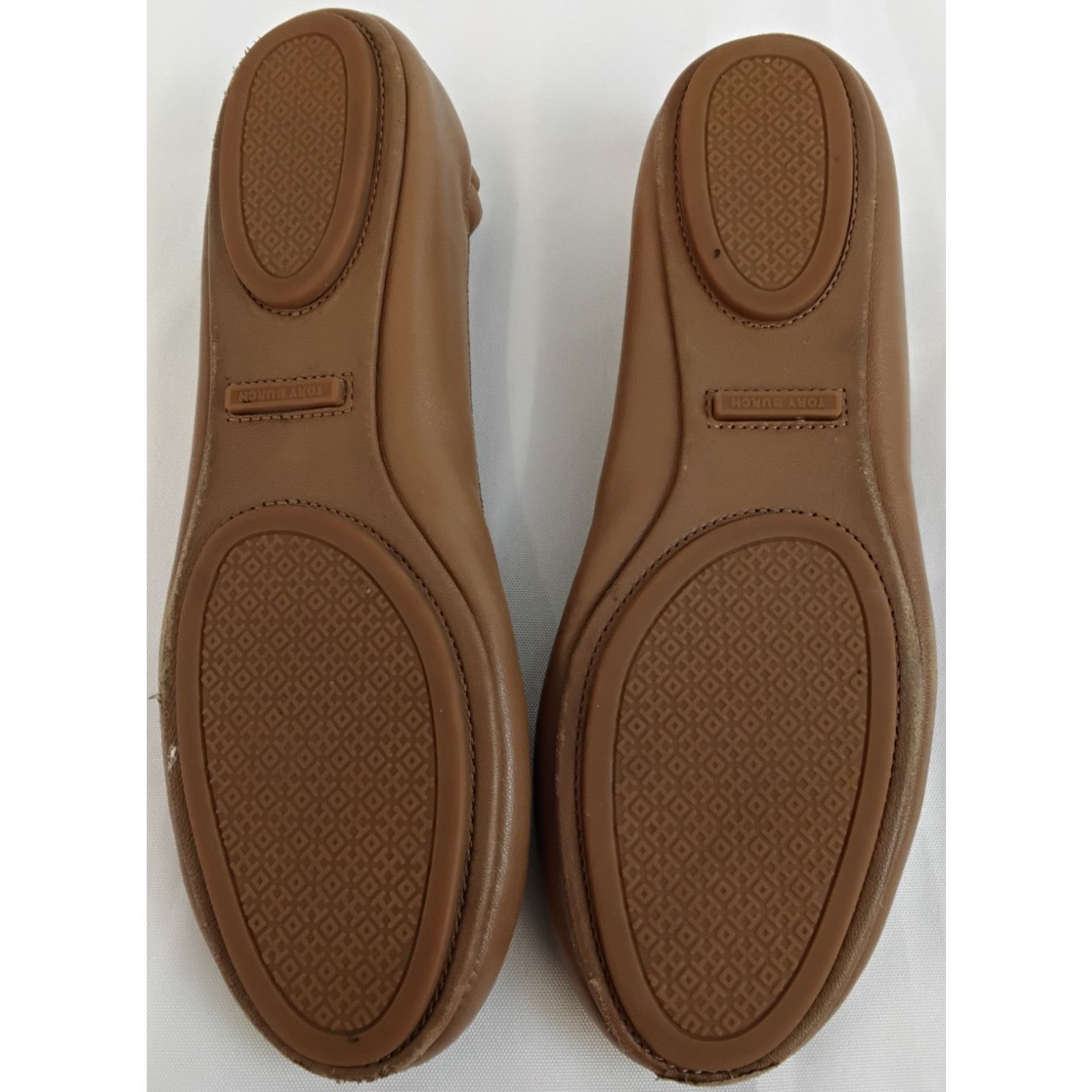 Tory Burch Tory Burch Reva Ballet Flats Women's 7 Brown Leather w/ Gold Size US 7 / IT 37 - 9 Thumbnail