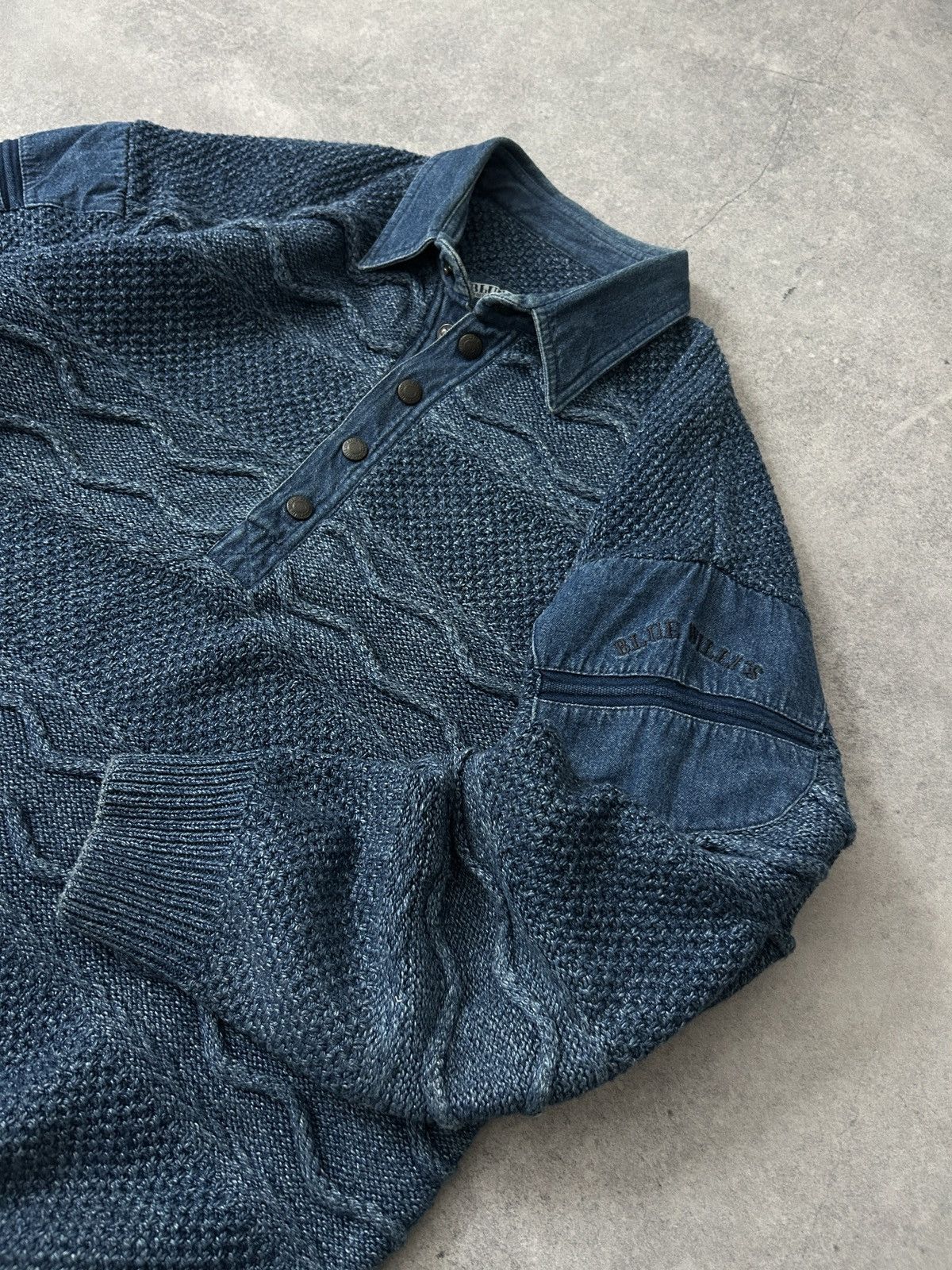 Vintage Vintage Blue Willies knit blue sweaters mens denmark Size US M / EU 48-50 / 2 - 3 Thumbnail