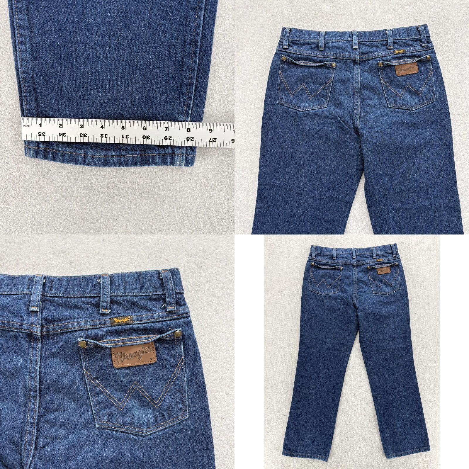 Wrangler Mens Wrangler Cowboy Cut Jeans Slim Straight Denim Dark Wash Blue 34x29 36MWZPD Size US 34 / EU 50 - 8 Thumbnail