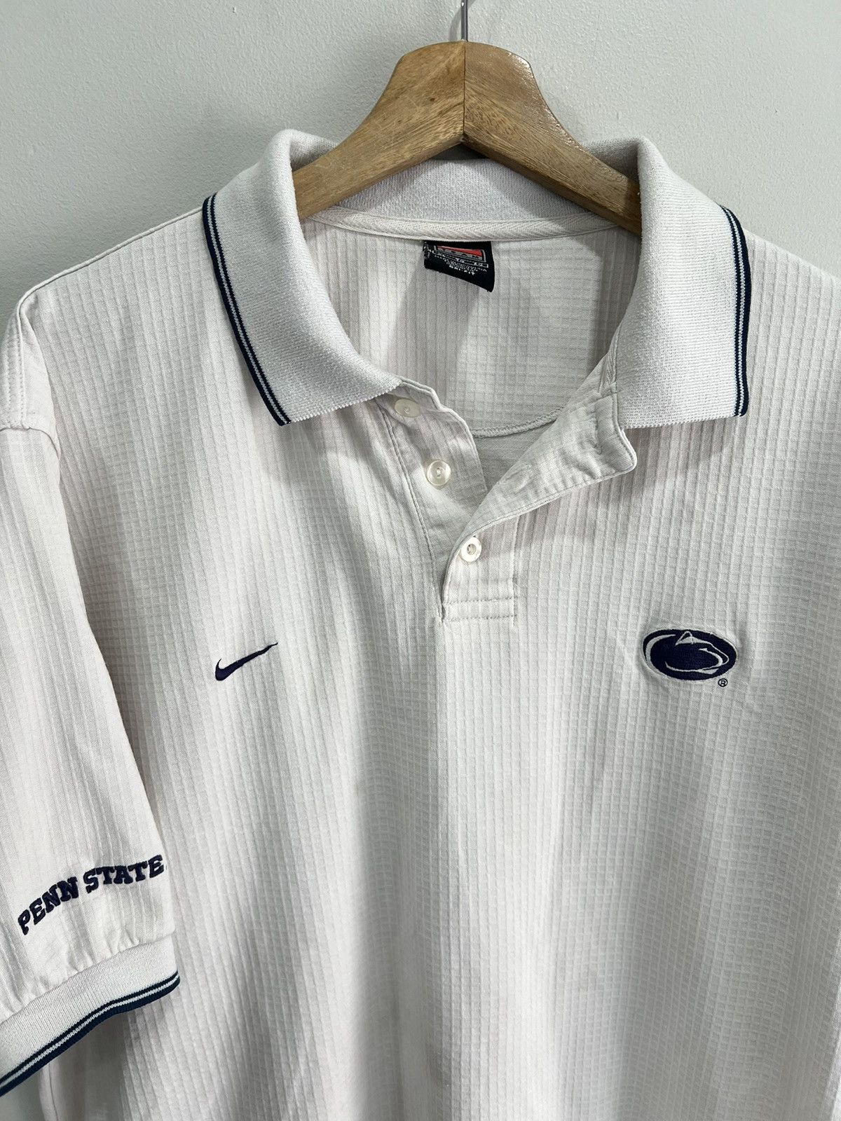 Nike Vintage Nike Penn State Polo Shirt swoosh check Size US XL / EU 56 / 4 - 2 Thumbnail