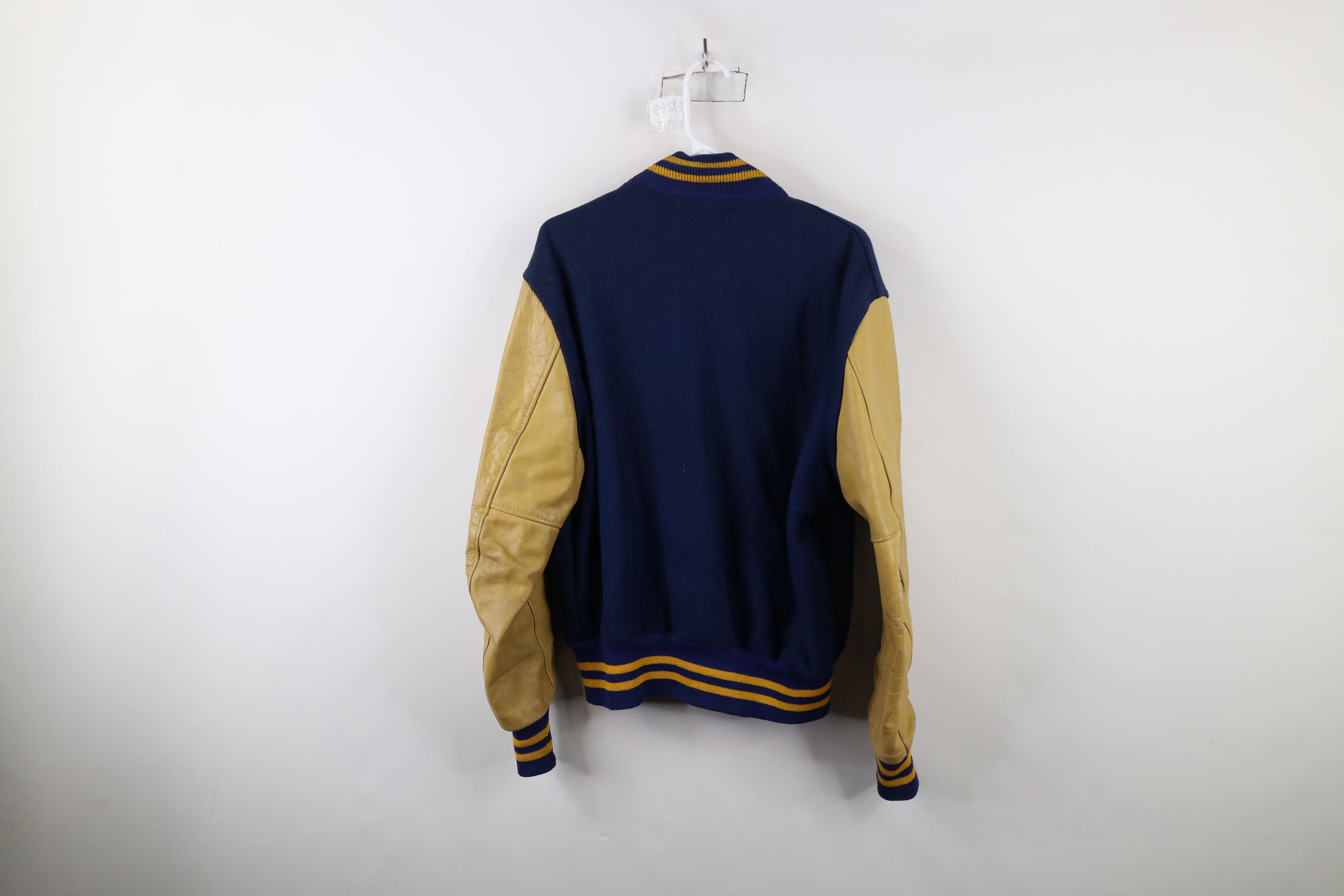 Vintage Vintage 70s Streetwear Leather Varsity Letterman Jacket USA Size US XL / EU 56 / 4 - 13 Thumbnail