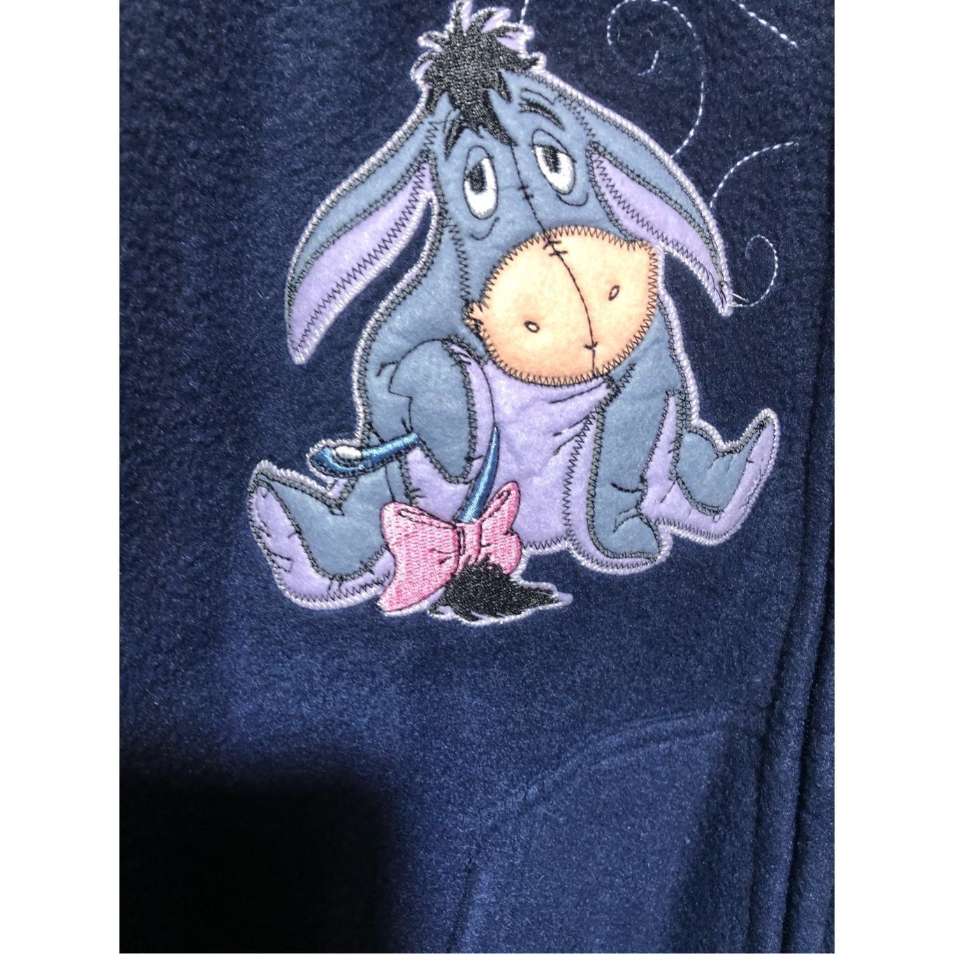 Disney Disney Women’s Navy Blue Fleece Eeyore Zip Up Jacket Size XL Size XL / US 12-14 / IT 48-50 - 4 Thumbnail