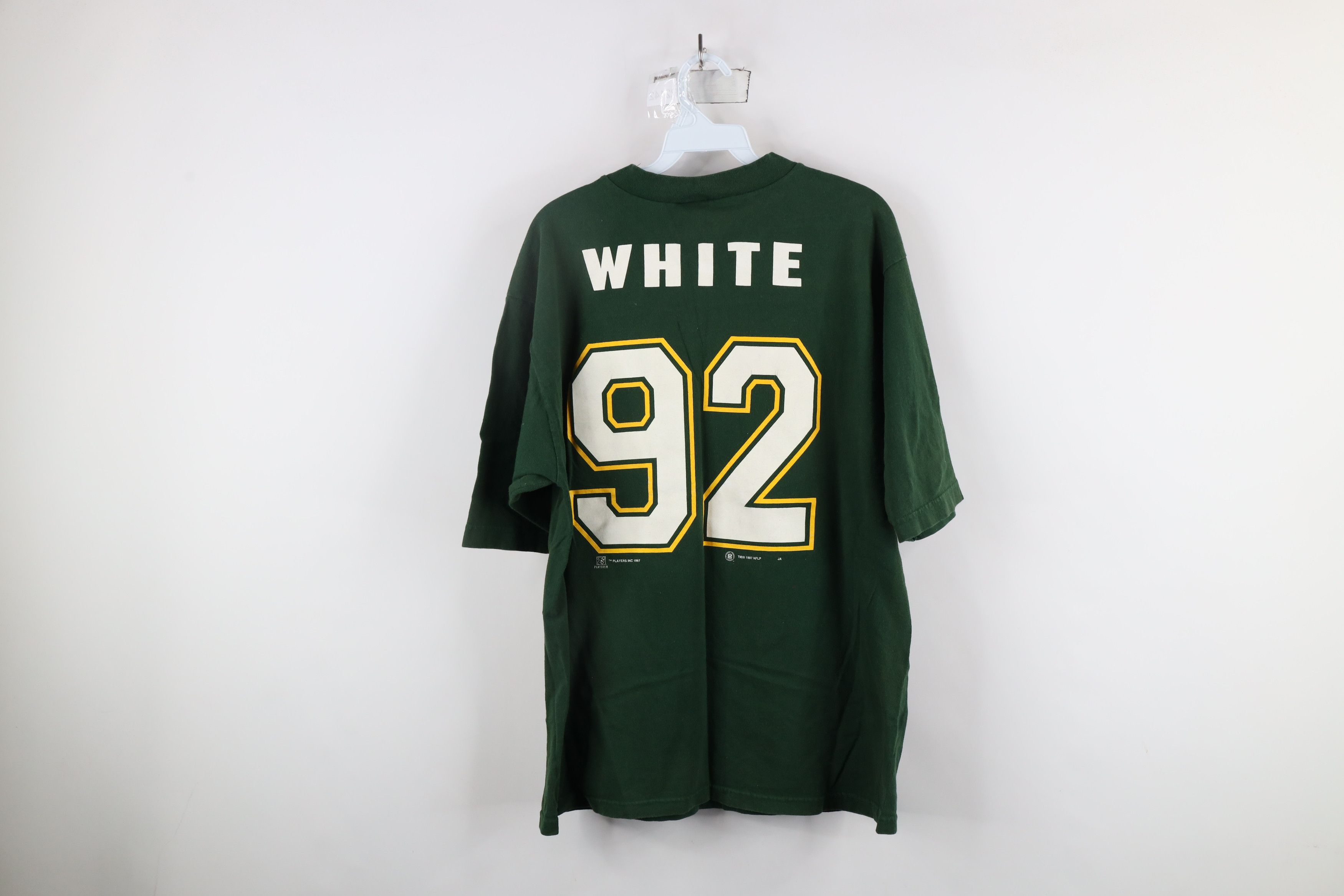 Vintage Vintage 90s Reggie White Green Bay Packers Football T-Shirt Size US L / EU 52-54 / 3 - 13 Thumbnail