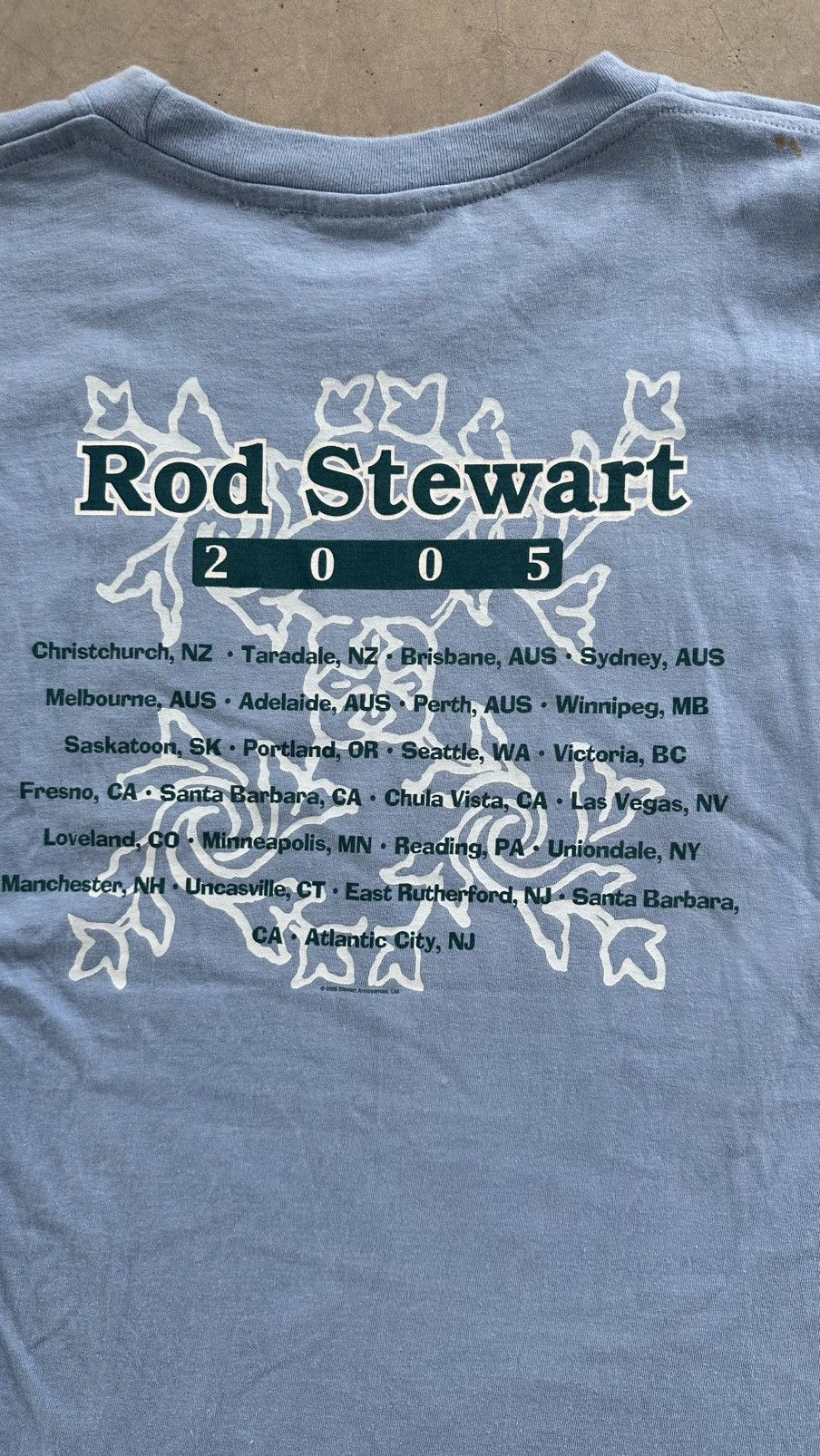 VINTAGE ROD STEWART TOUR 2005 TEE