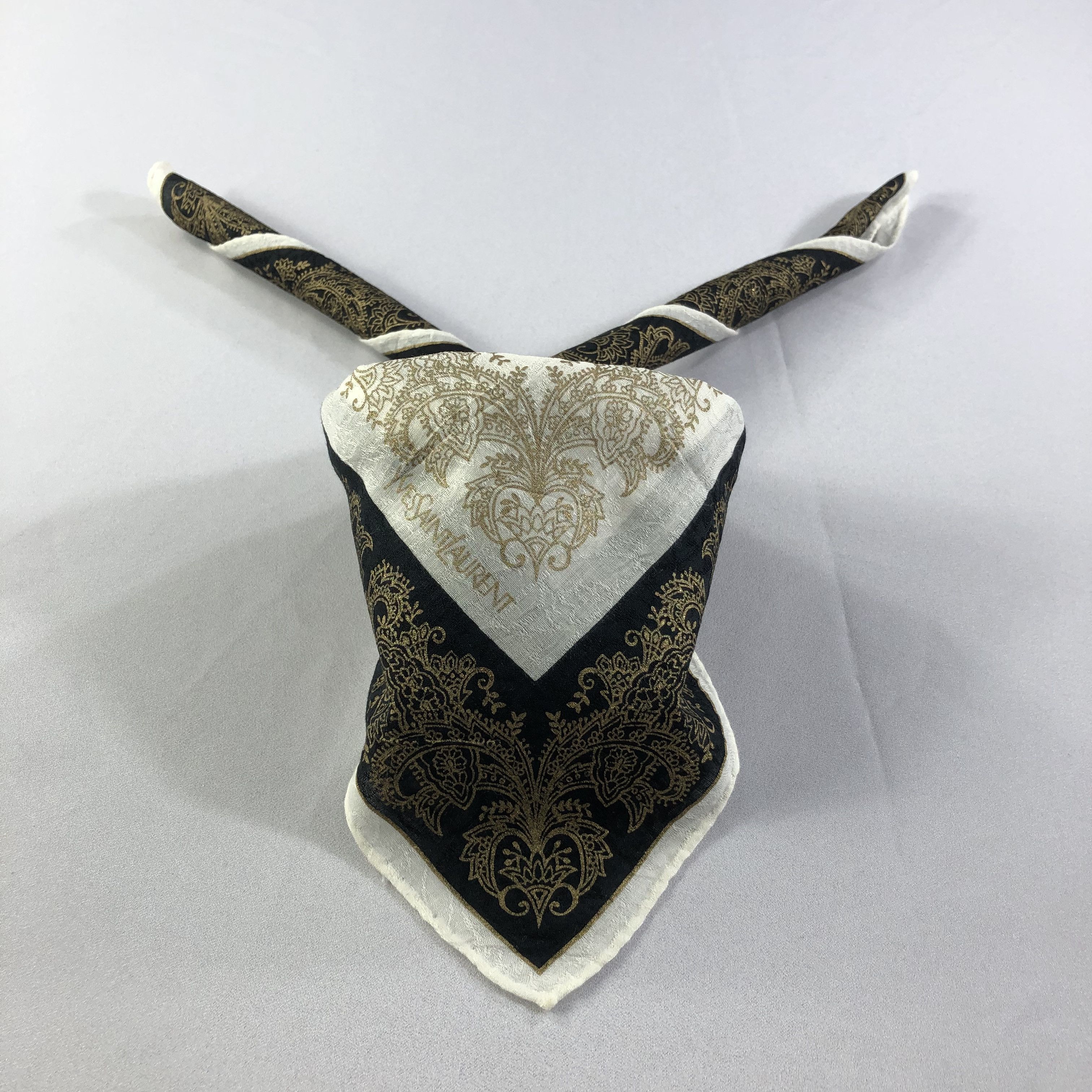 Yves Saint Laurent YSL Gold Baroque Handkerchief Neckerchief Bandana H1690 Size ONE SIZE - 1 Thumbnail