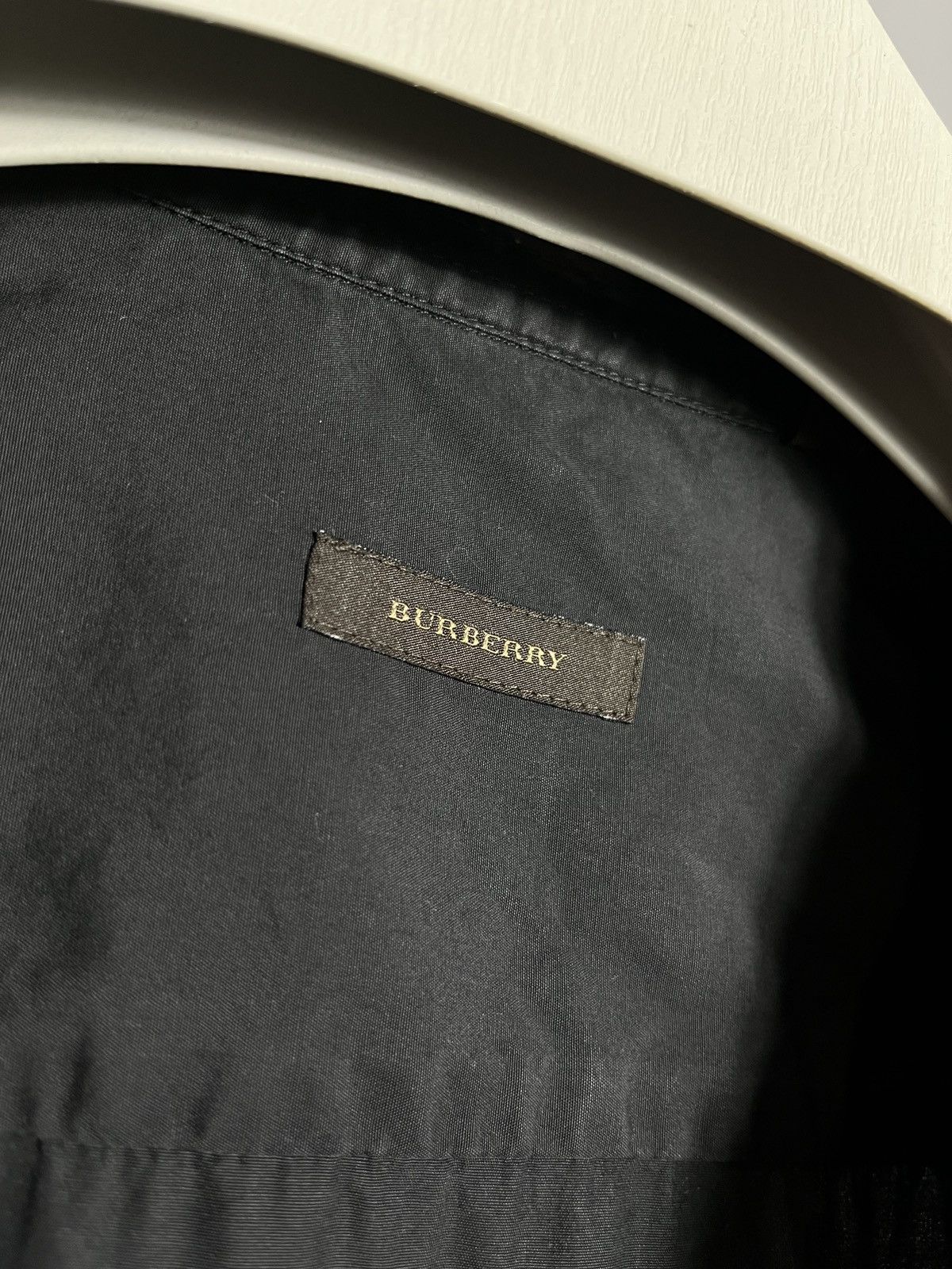 Burberry × Vintage Burberry shirt classic button mens long sleeve black Italy Size US XL / EU 56 / 4 - 10 Thumbnail