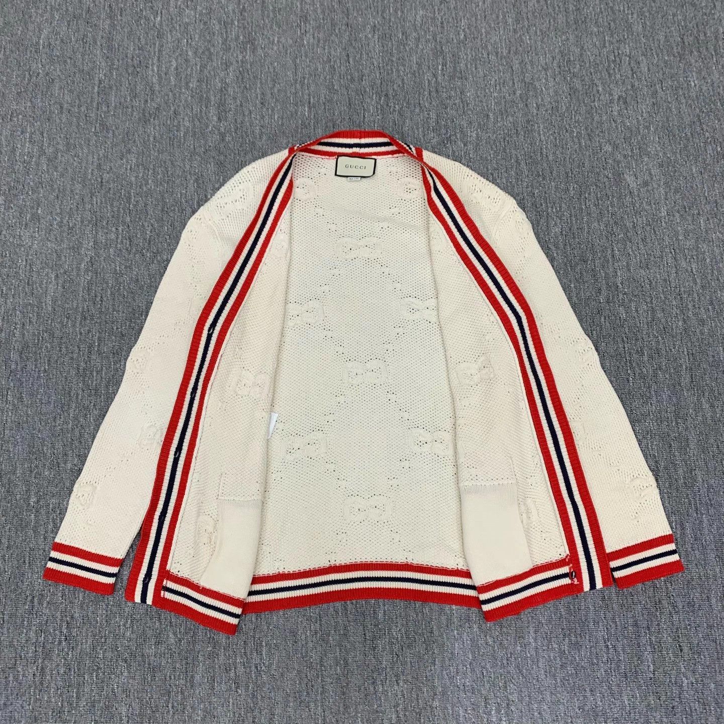 Gucci Gucci White Double G All Over Wool Knit Cardigan Size S Size S / US 4 / IT 40 - 6 Thumbnail