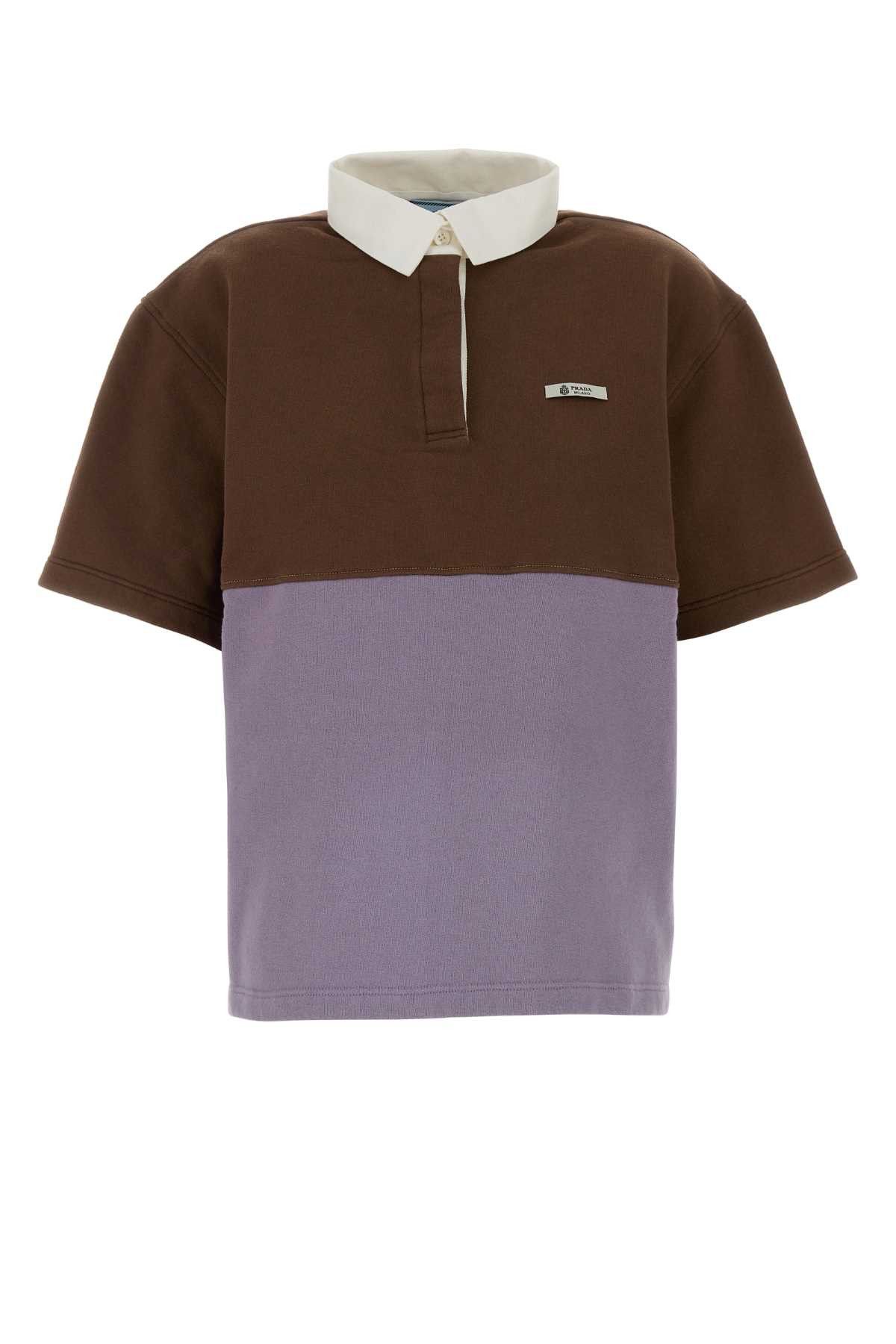 Prada Two-Tone Cotton Polo Shirt Size M / US 6-8 / IT 42-44 - 1 Thumbnail