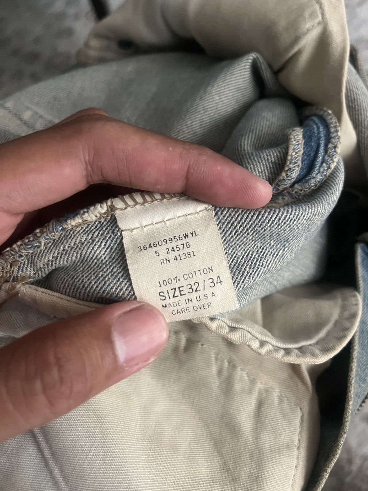 RRL Ralph Lauren × Vintage Vintage RRL Double RL Washed Denim Jeans USA Size US 34 / EU 50 - 6 Thumbnail