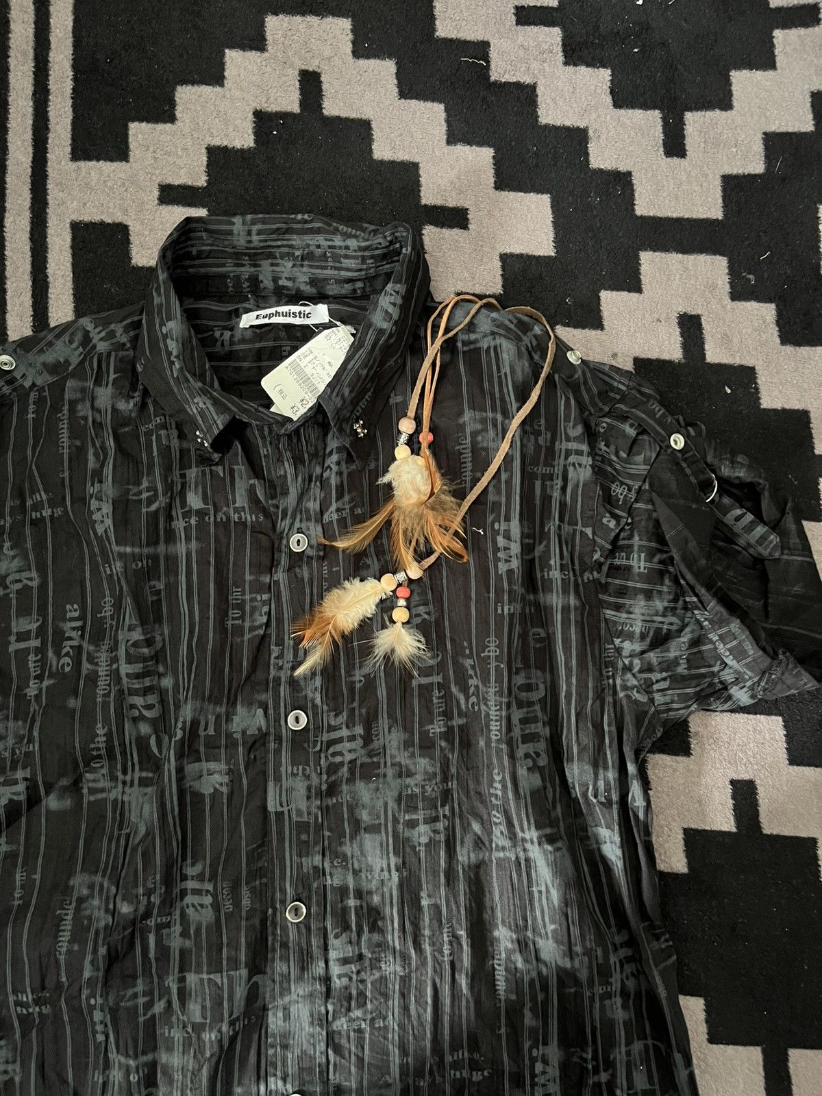 14th Addiction 2000s Euphuistic undersigned smoke poem button shirt Size US L / EU 52-54 / 3 - 3 Thumbnail