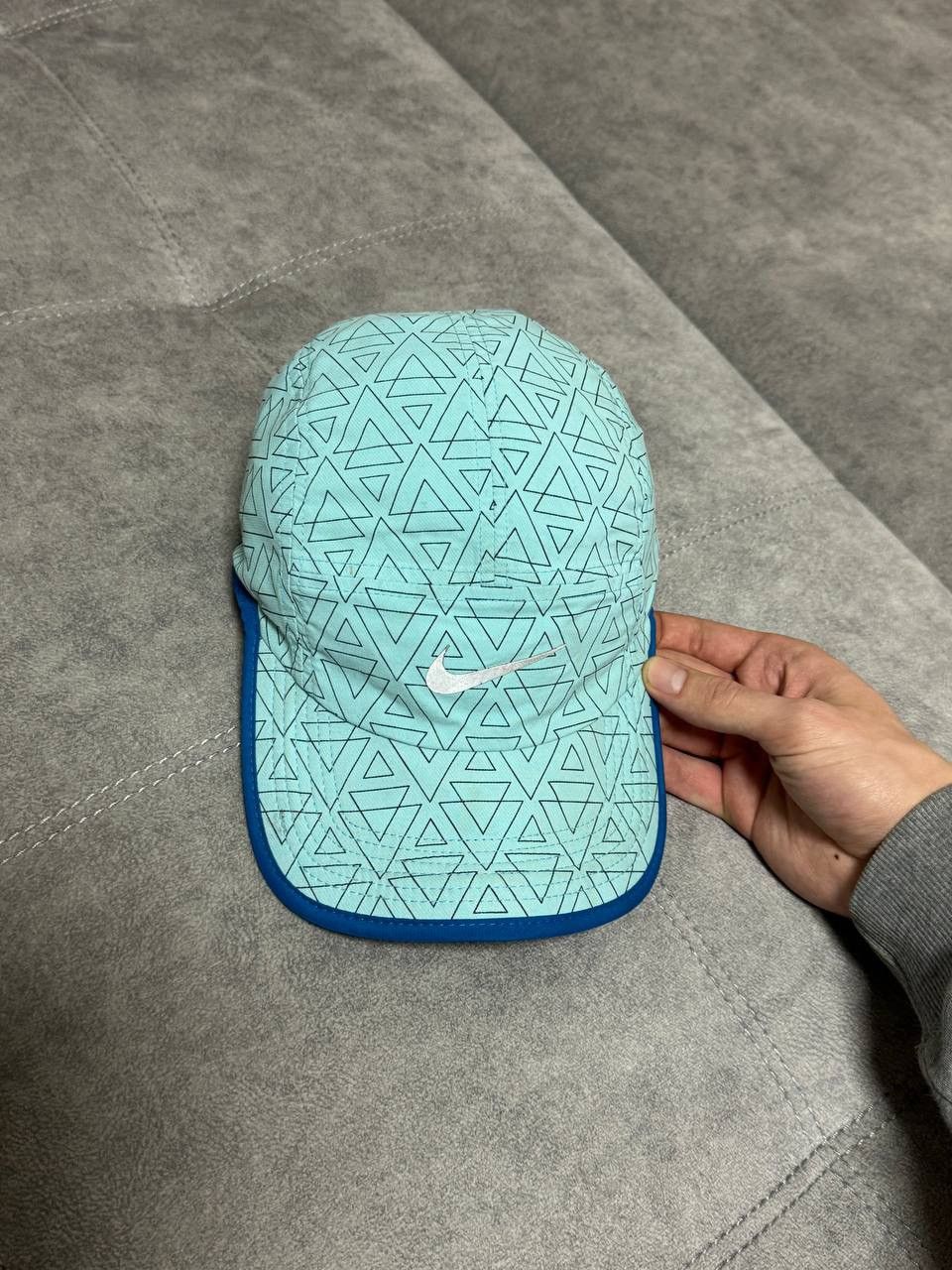 Nike Vintage Nike Reflective Swoosh Drill cap hat blue Size ONE SIZE - 3 Thumbnail