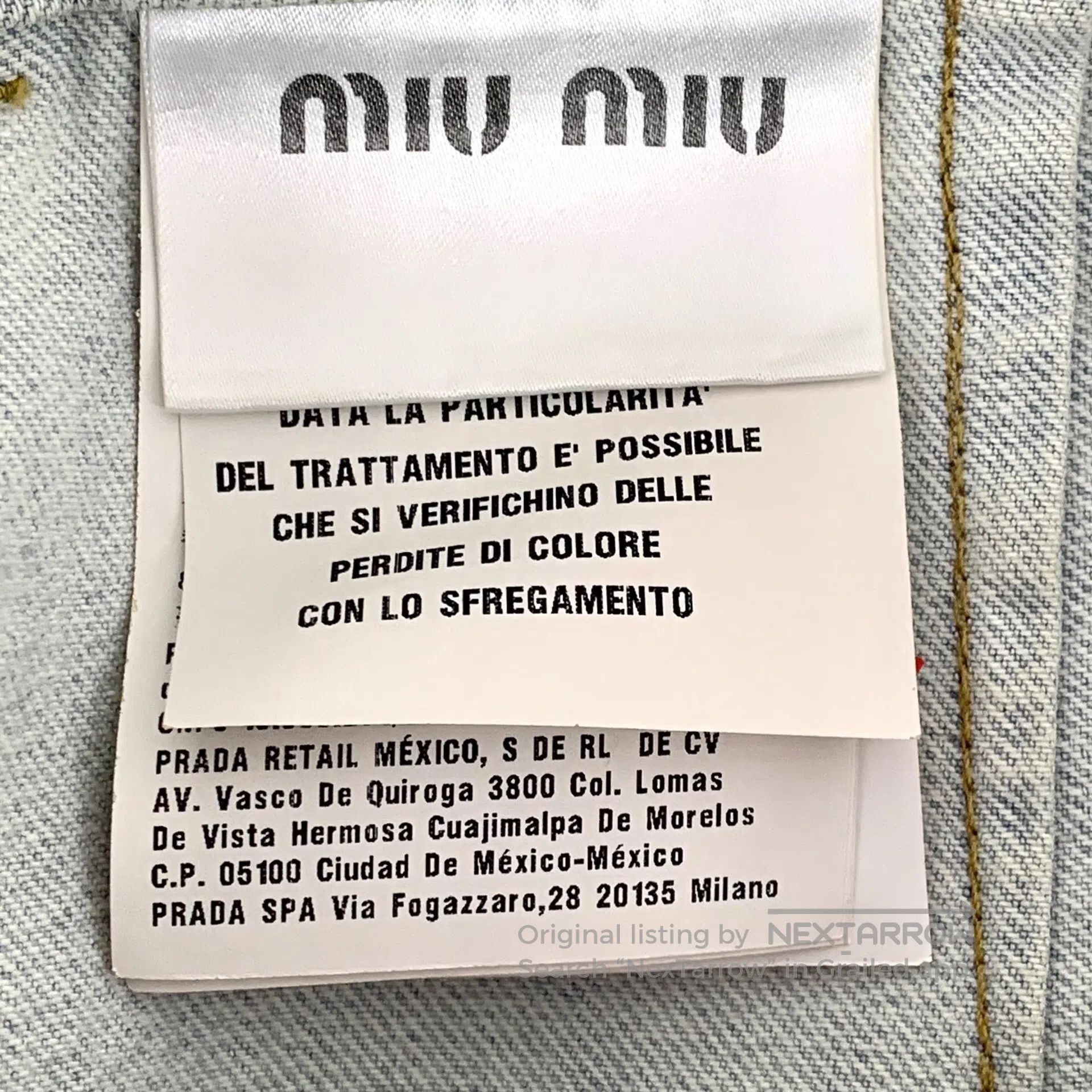 Miu Miu Miu Miu Light blue single-breasted cotton casual denim hal Size 37" - 8 Thumbnail