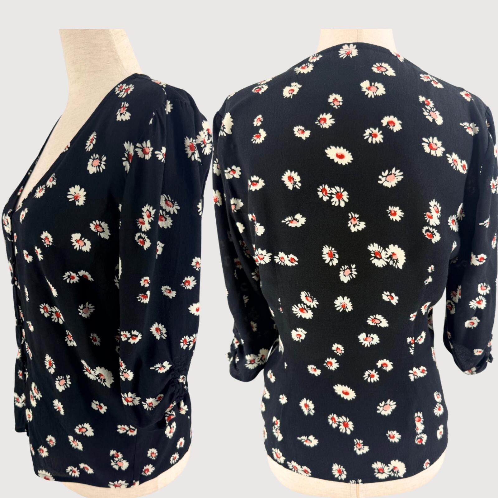 Boden Boden Daisy Print Button Front Blouse Top 4 Size S / US 4 / IT 40 - 3 Thumbnail