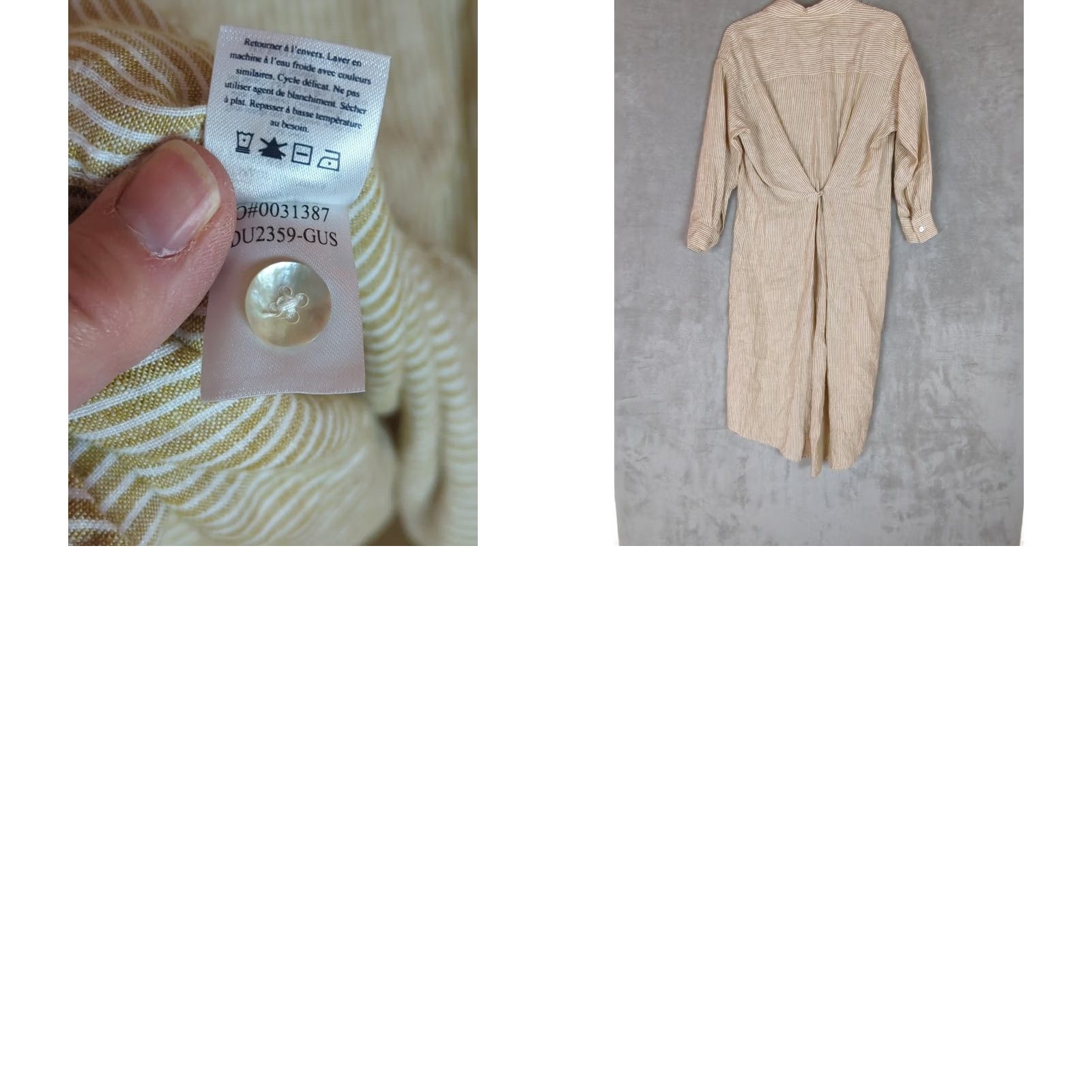 Faherty VINTAGE Faherty Laguna Linen Maxi Dress XS Golden Sun Stripe Coastal Preppy Resortwear Size XS / US 0-2 / IT 36-38 - 9 Thumbnail