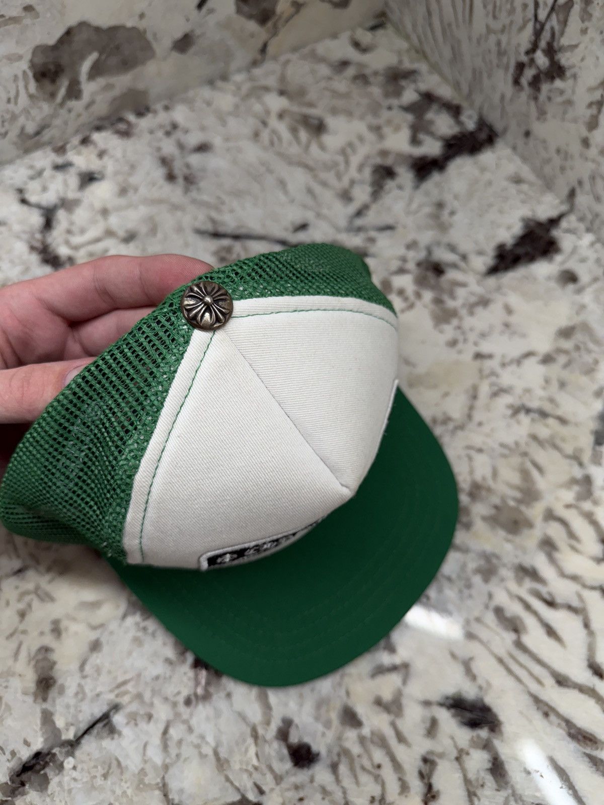 Chrome Hearts Chrome Hearts Trucker Hat Green White OG Classic RARE Size ONE SIZE - 4 Thumbnail