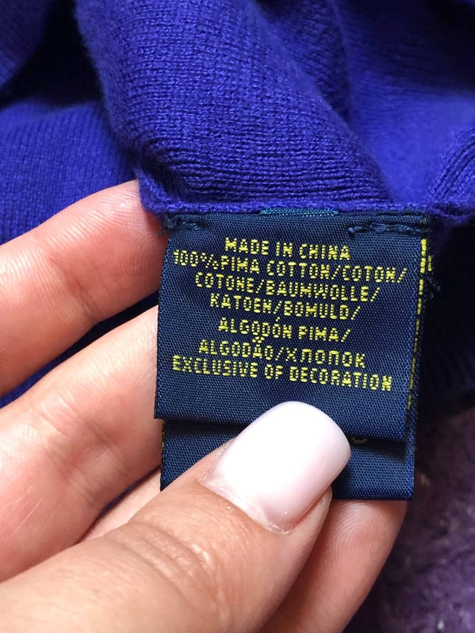 Polo Ralph Lauren Vintage Polo Ralph Lauren 100% Cotton V-Neck Sweater Size XS Size US XS / EU 42 / 0 - 4 Thumbnail