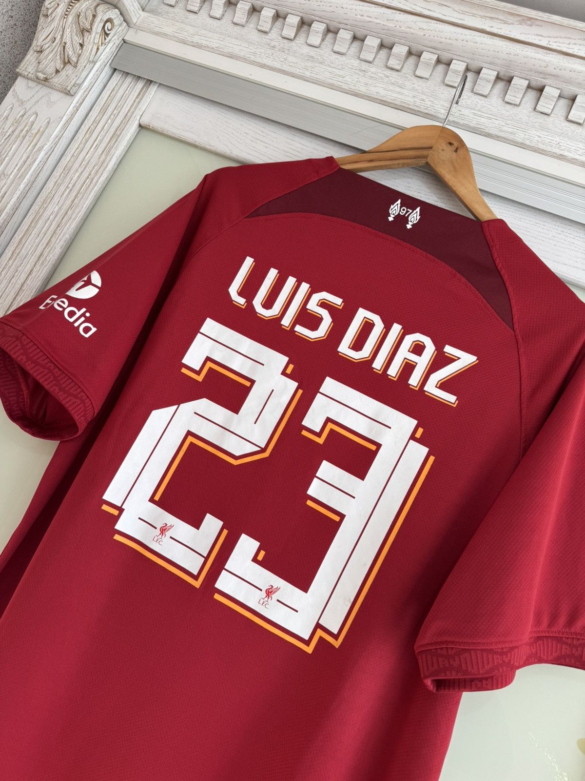 Nike Luis Diaz #23 Liverpool 2022-2023 Home Soccer Jersey Kit Size US XXL / EU 58 / 5 - 6 Thumbnail