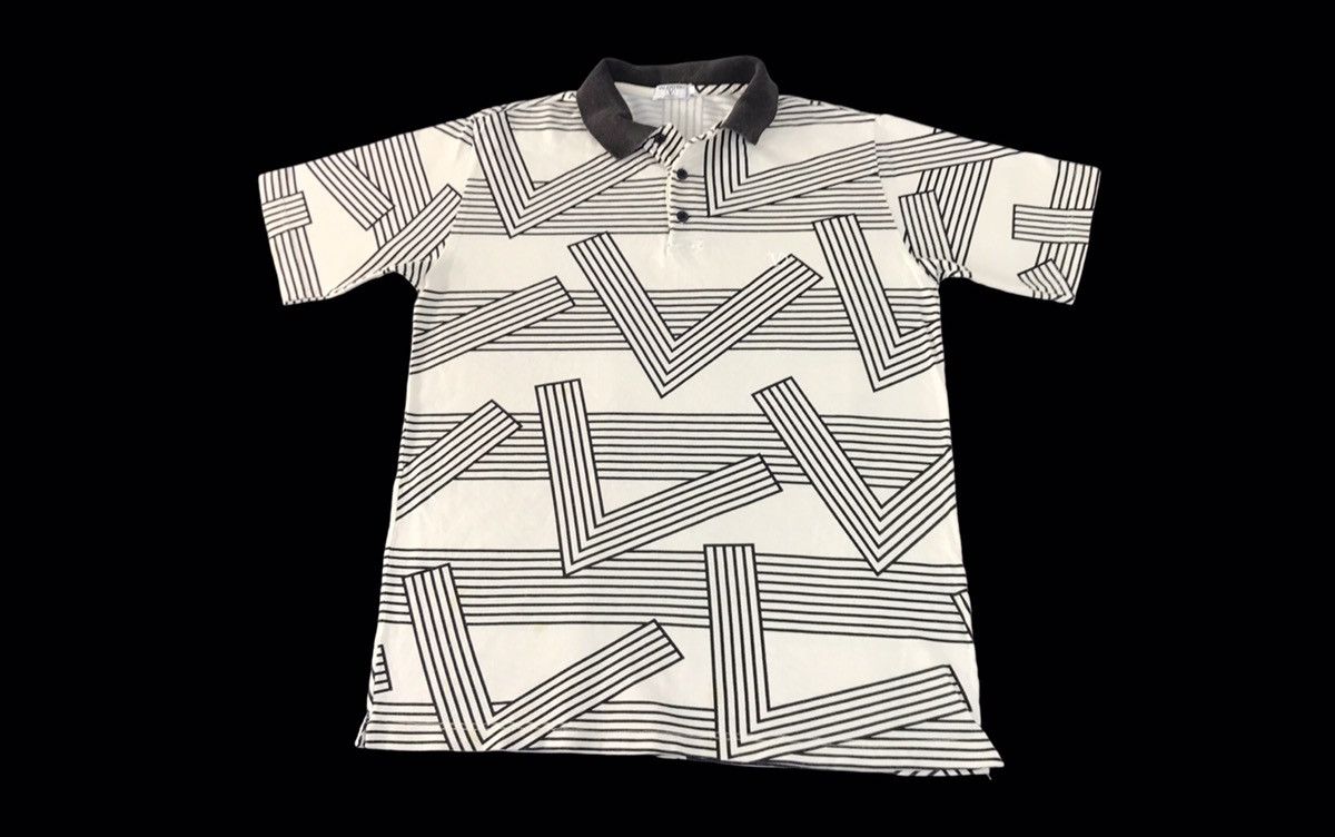 Valentino Valentino Swimwear Made In Italy Longsleeve Polo Printed Size US L / EU 52-54 / 3 - 1 Thumbnail