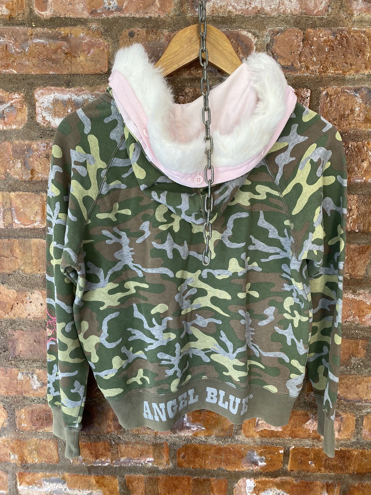 Angel Blue 2000s Angle Blue Camo Fur removable hoodie hysteric Size M / US 6-8 / IT 42-44 - 10 Thumbnail