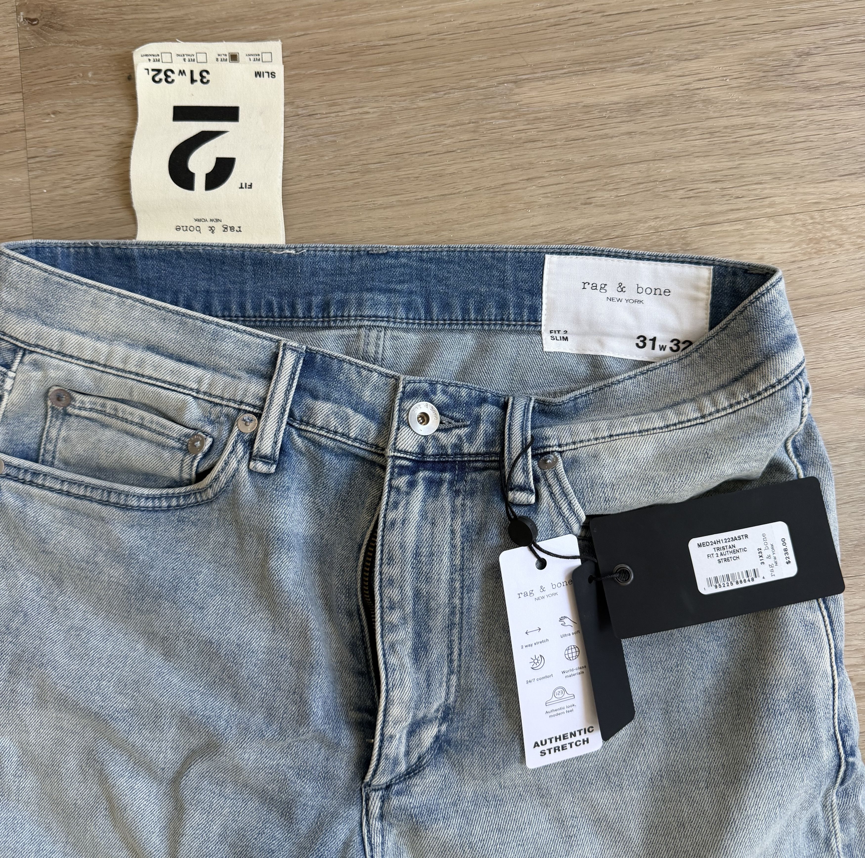 Rag & Bone rag & bone Fit 2 Authentic Stretch Slim Fit Jeans – 31 x 32 Size US 31 - 4 Thumbnail