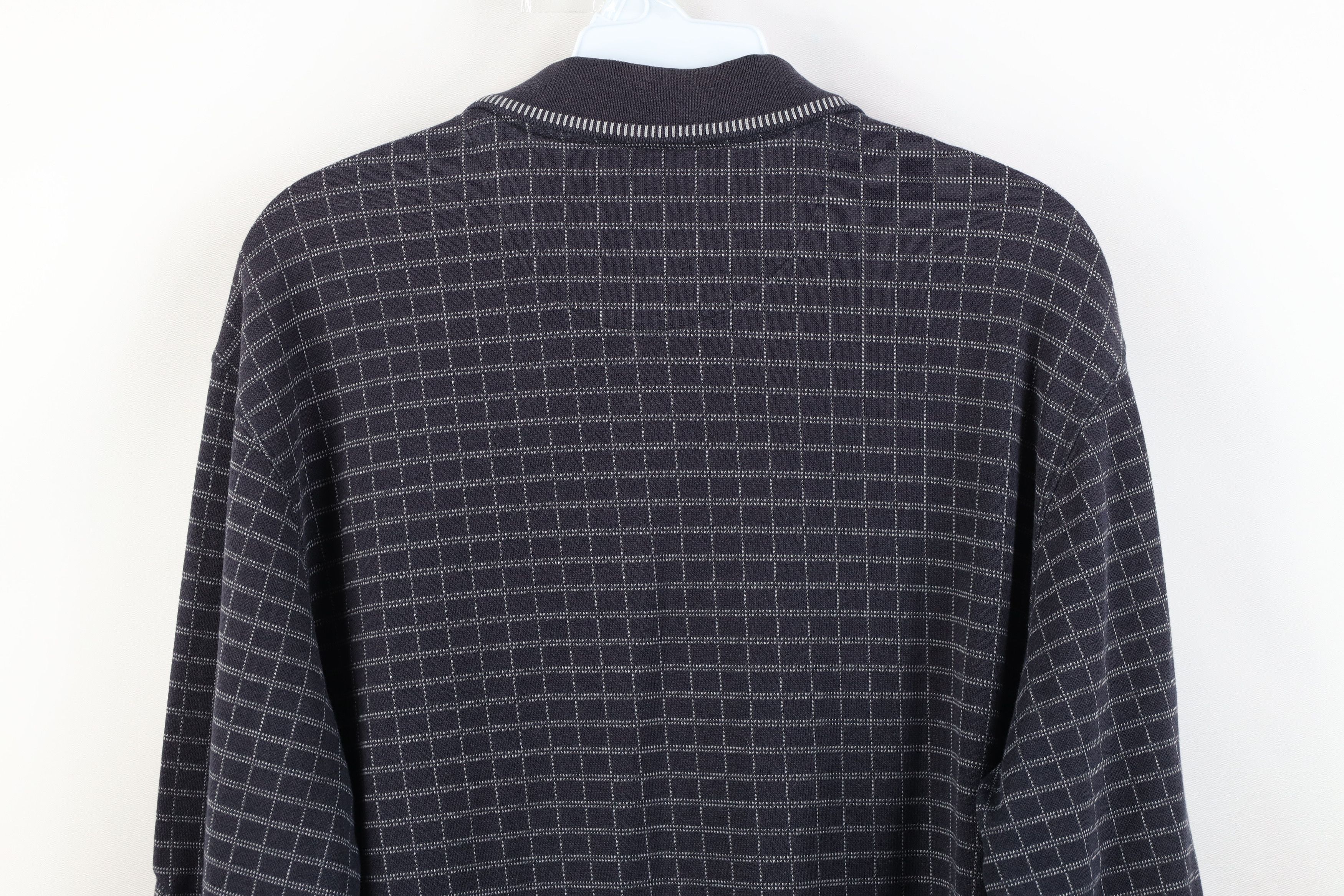 Vintage Vintage 90s Streetwear Checkered Knit Long Sleeve Rugby Polo Size US M / EU 48-50 / 2 - 12 Thumbnail