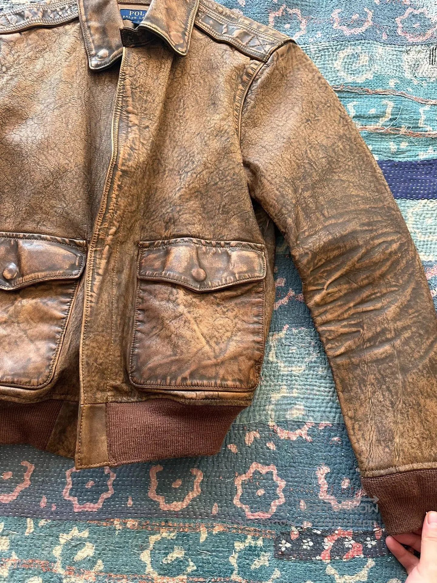 RRL Ralph Lauren vintage ralph lauren worn leather jacket. Size US M / EU 48-50 / 2 - 8 Thumbnail