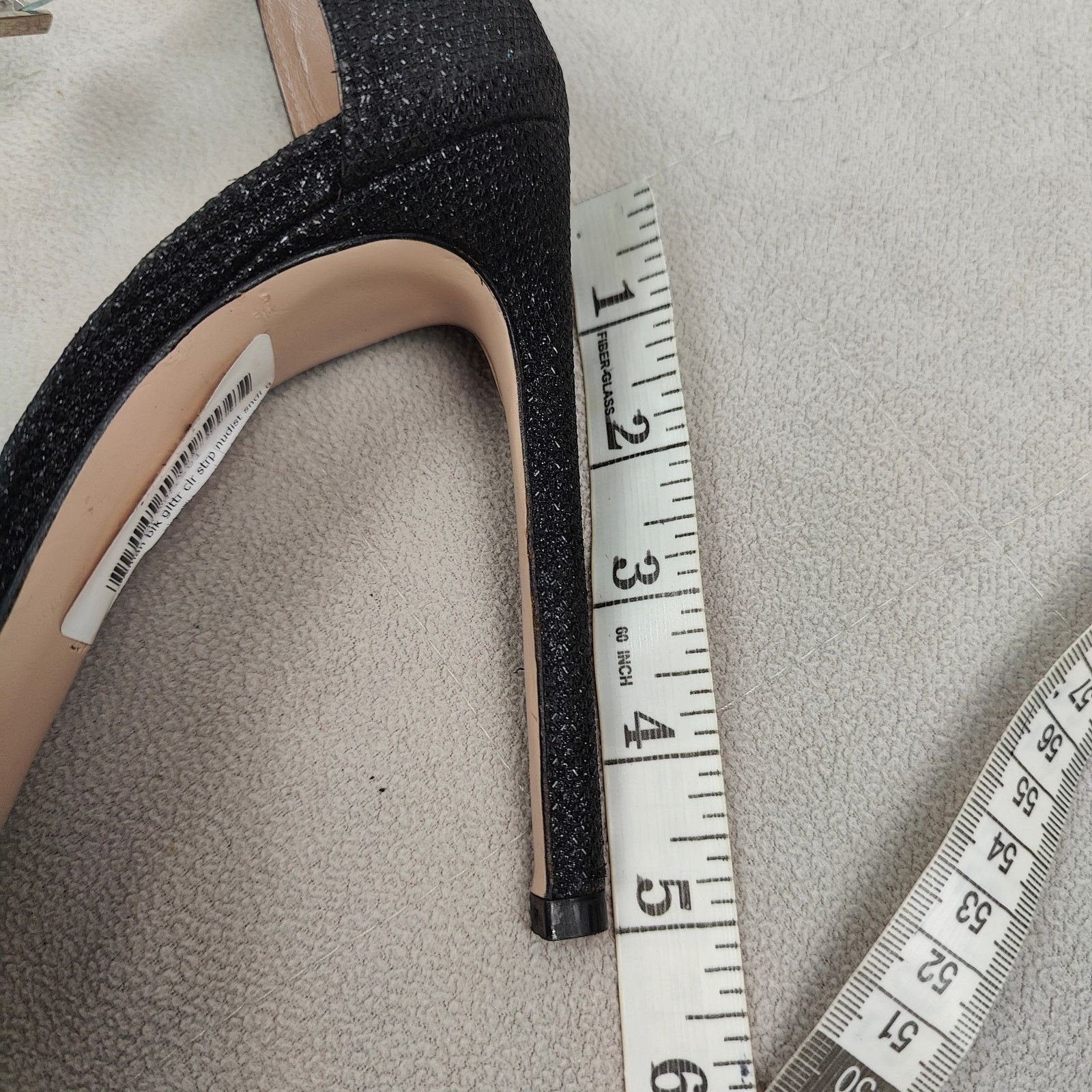 Stuart Weitzman Stuart Weitzman The Ruby Nudist Heels Womens 8 Black Glitter Size US 8 / IT 38 - 10 Thumbnail