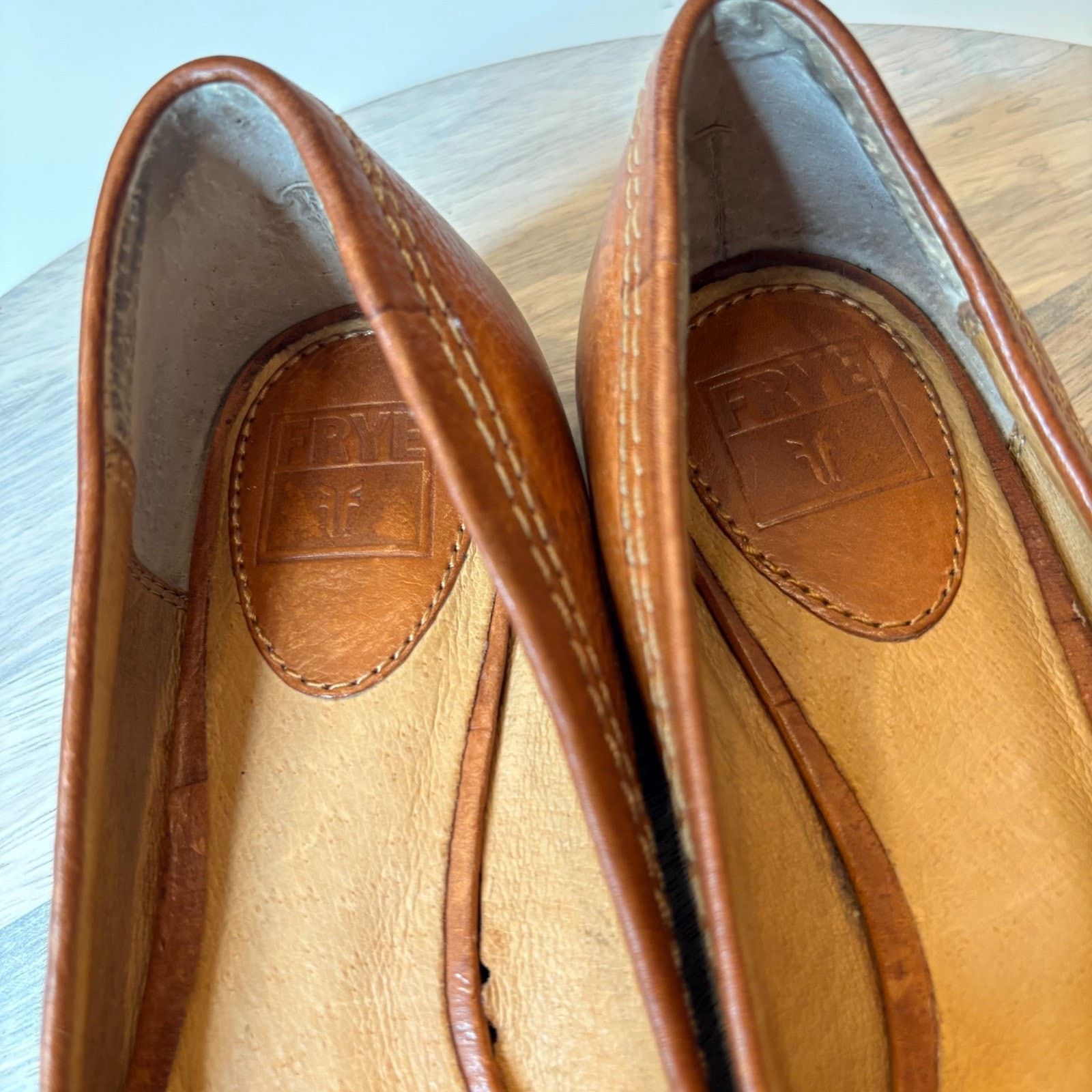 Frye Frye Ruby Woven Moc Cognac Leather Flats Women’s Size 6M Size US 6 / IT 36 - 6 Thumbnail