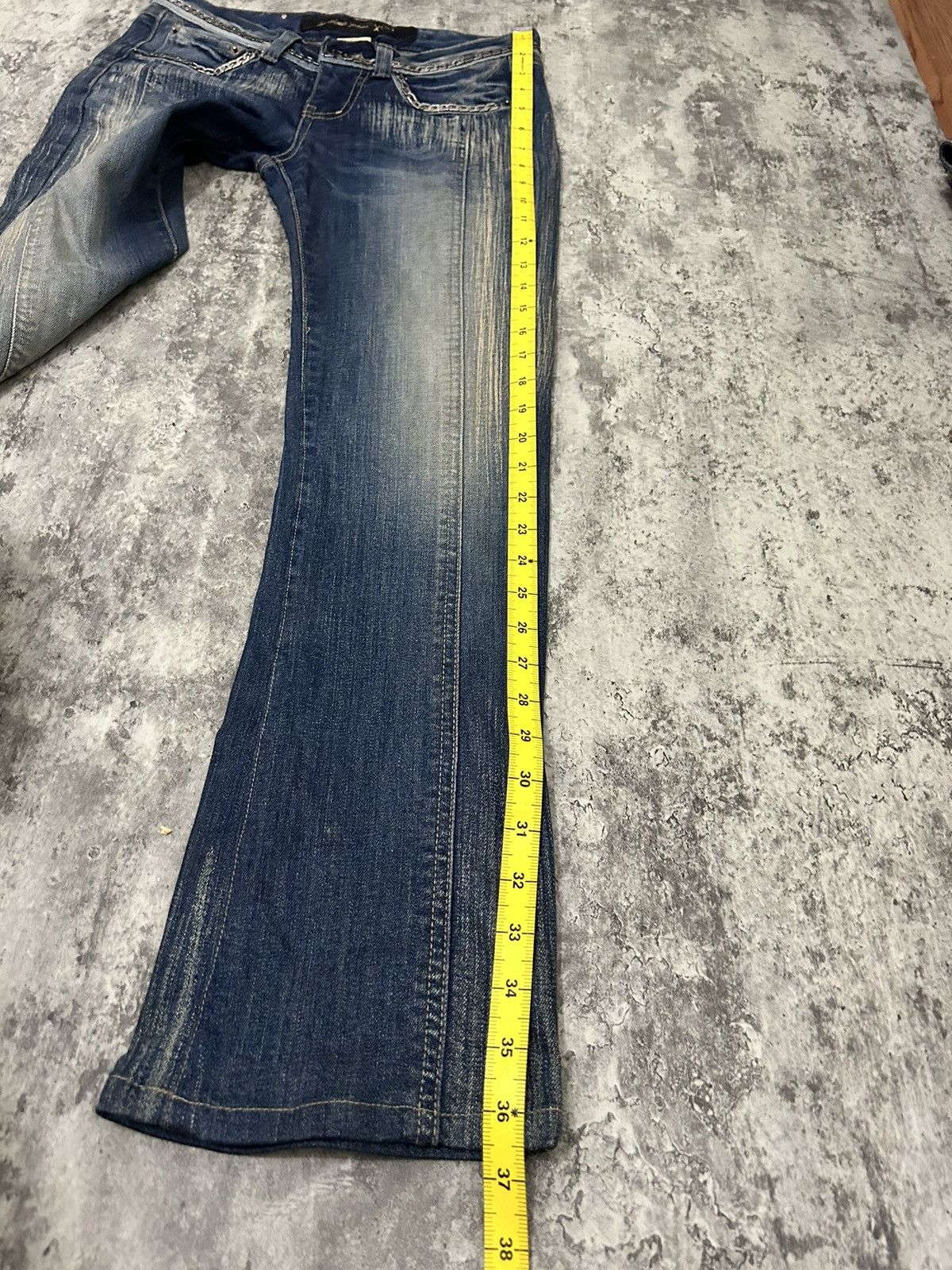 If Six Was Nine × Japanese Brand × Le Grande Bleu (L.G.B.) XIX Denim Chain Boot Cut Mudwash Pants Size US 28 / EU 44 - 21 Thumbnail