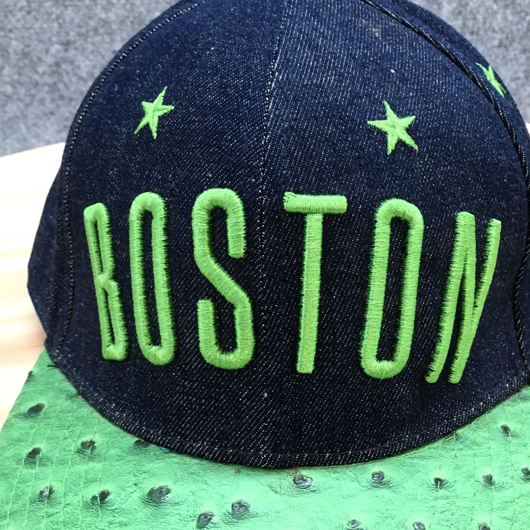 Vintage Seventy Seven Boston Baseball Hat Mens Blue OS Curved Brim Embroidered Logo Size ONE SIZE - 4 Thumbnail