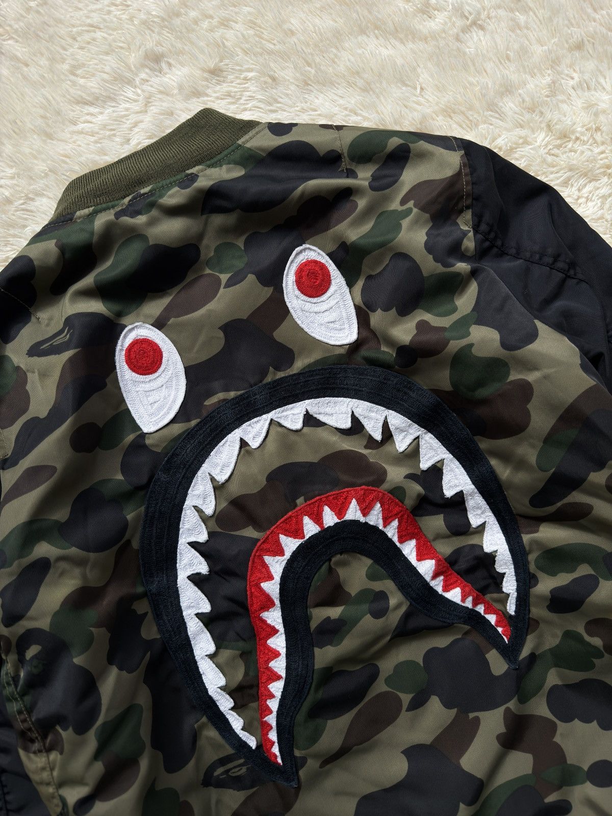 Bape Bape First Camo MA1 Shark bomber jacket M Size US M / EU 48-50 / 2 - 8 Thumbnail