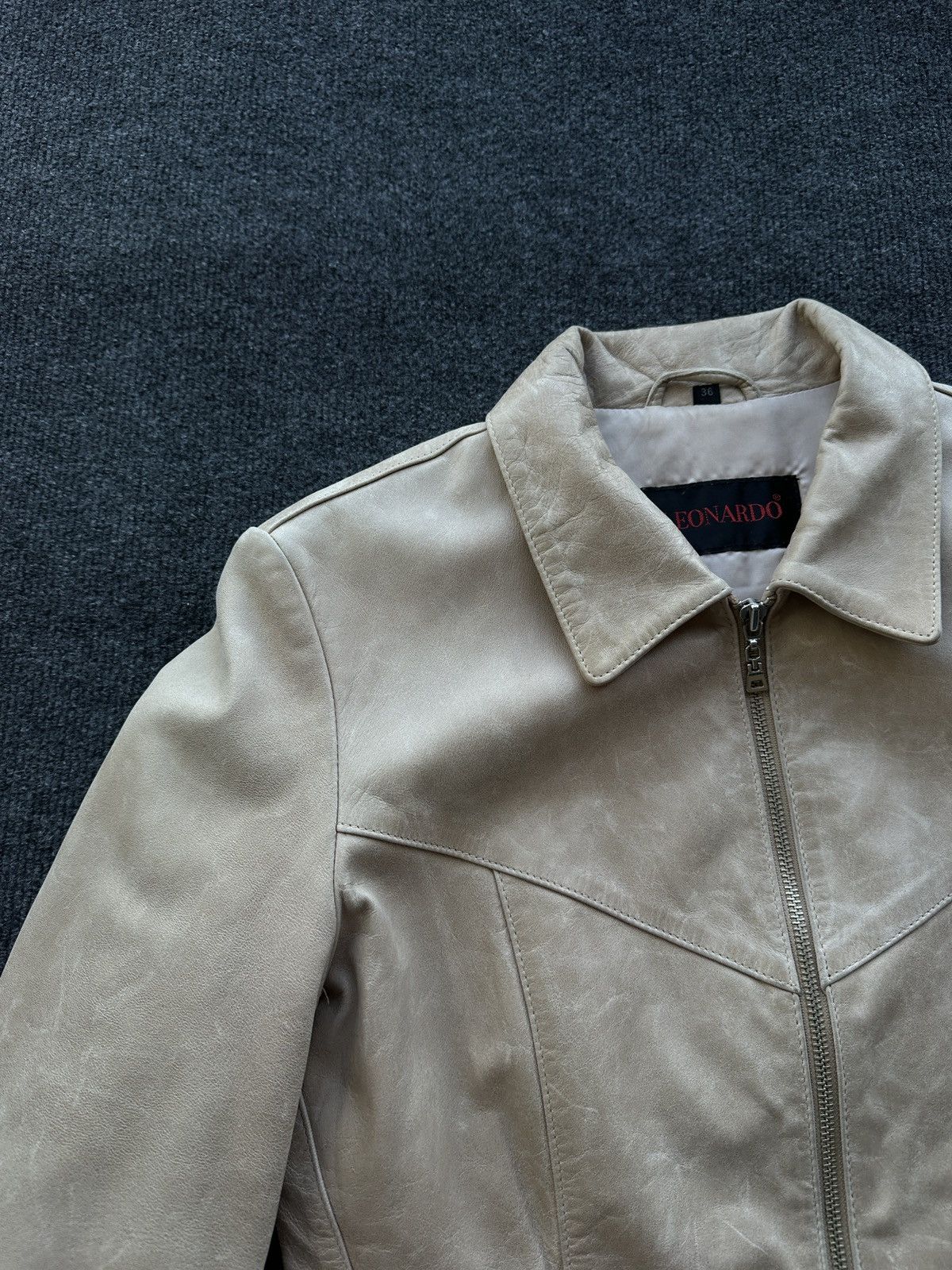 Leather 🚨 LEATHER WOMEN OPIUM LUXURY JACKET ZIP AVANT GARDE POCKET Size XS / US 0-2 / IT 36-38 - 4 Thumbnail